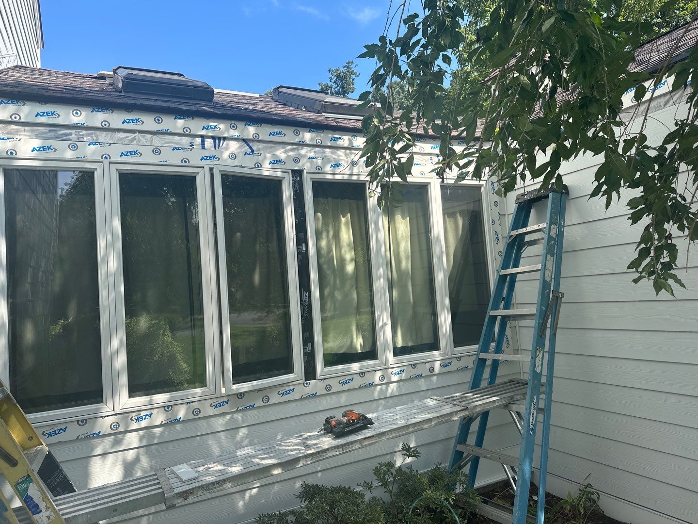 Siding Installation using Hardie Plank Artic white by A Plus Exterior