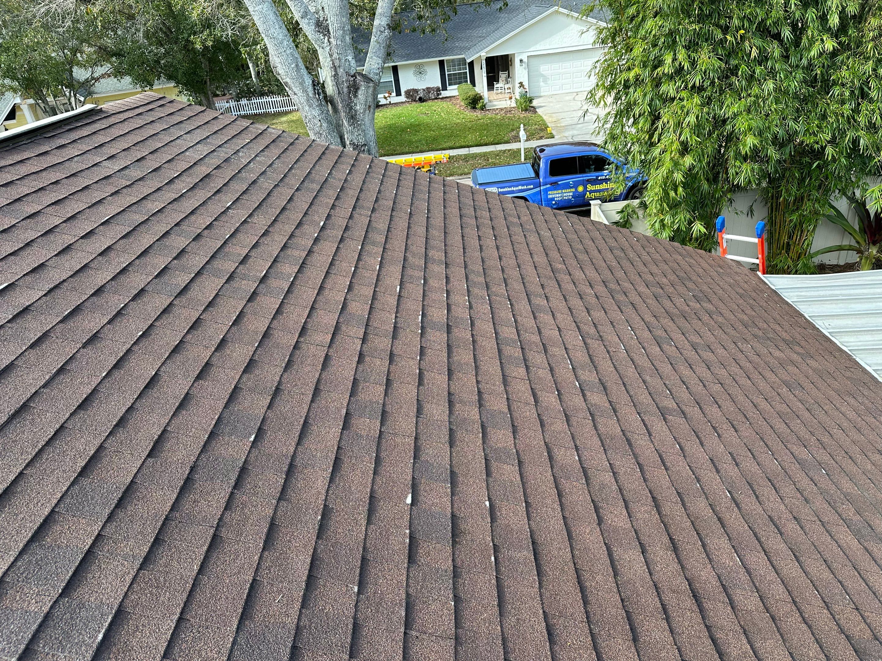 Roof Cleaning Service & Travertine Paver Cleaning by Sunshine AquaWash