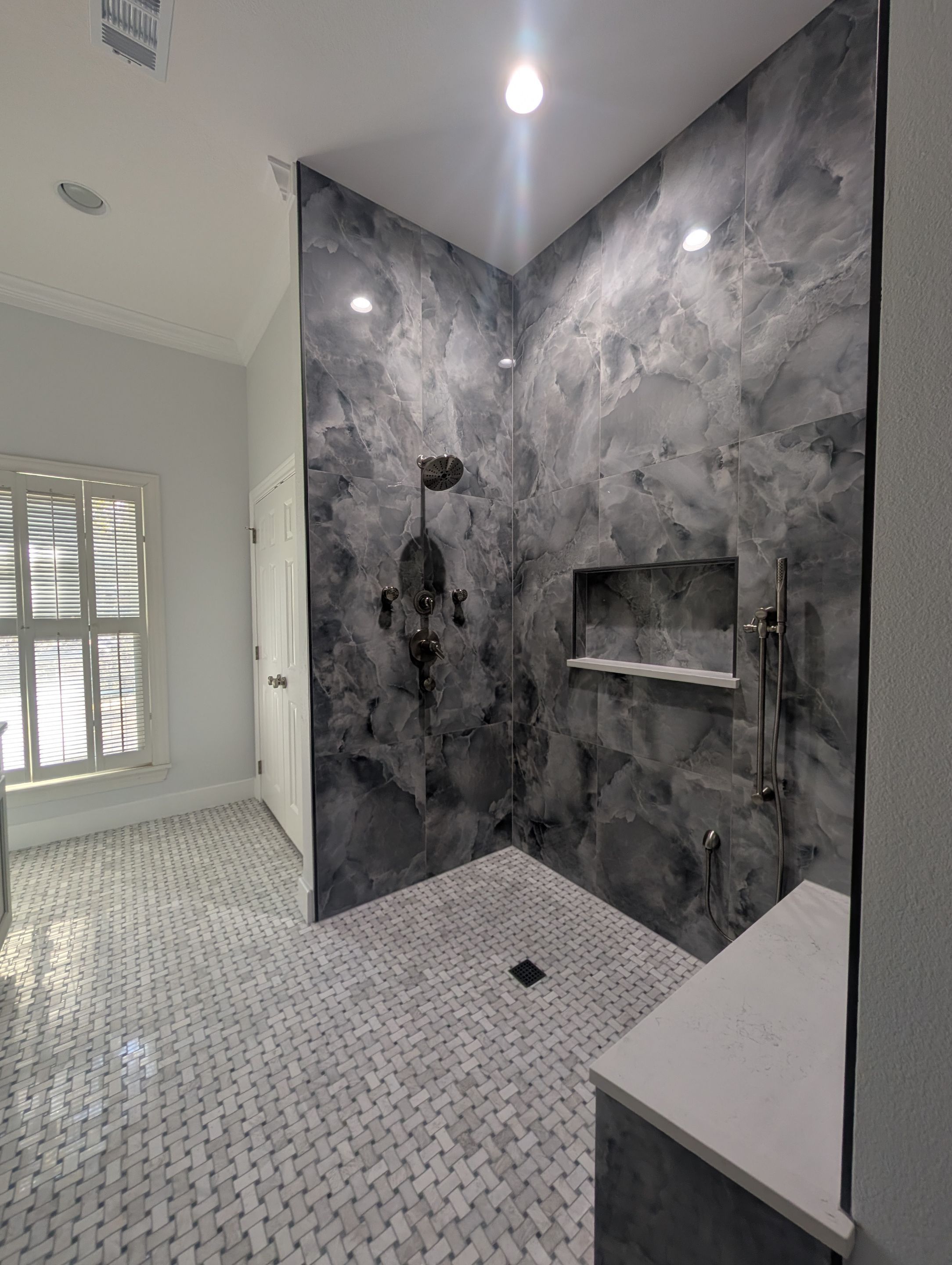 Walker Ranch Bathroom Remodel with Expanded Walk-In Shower and Custom Storage by Legacy Bath and Kitchen 