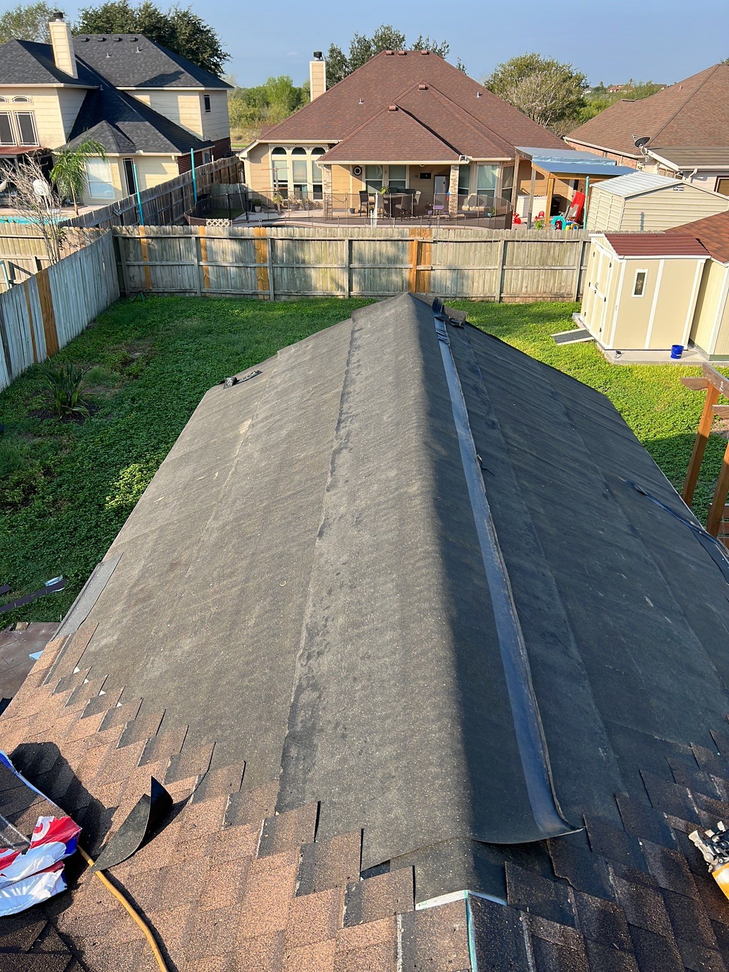 Back Yard Shade by Bayfront Roofing and Construction