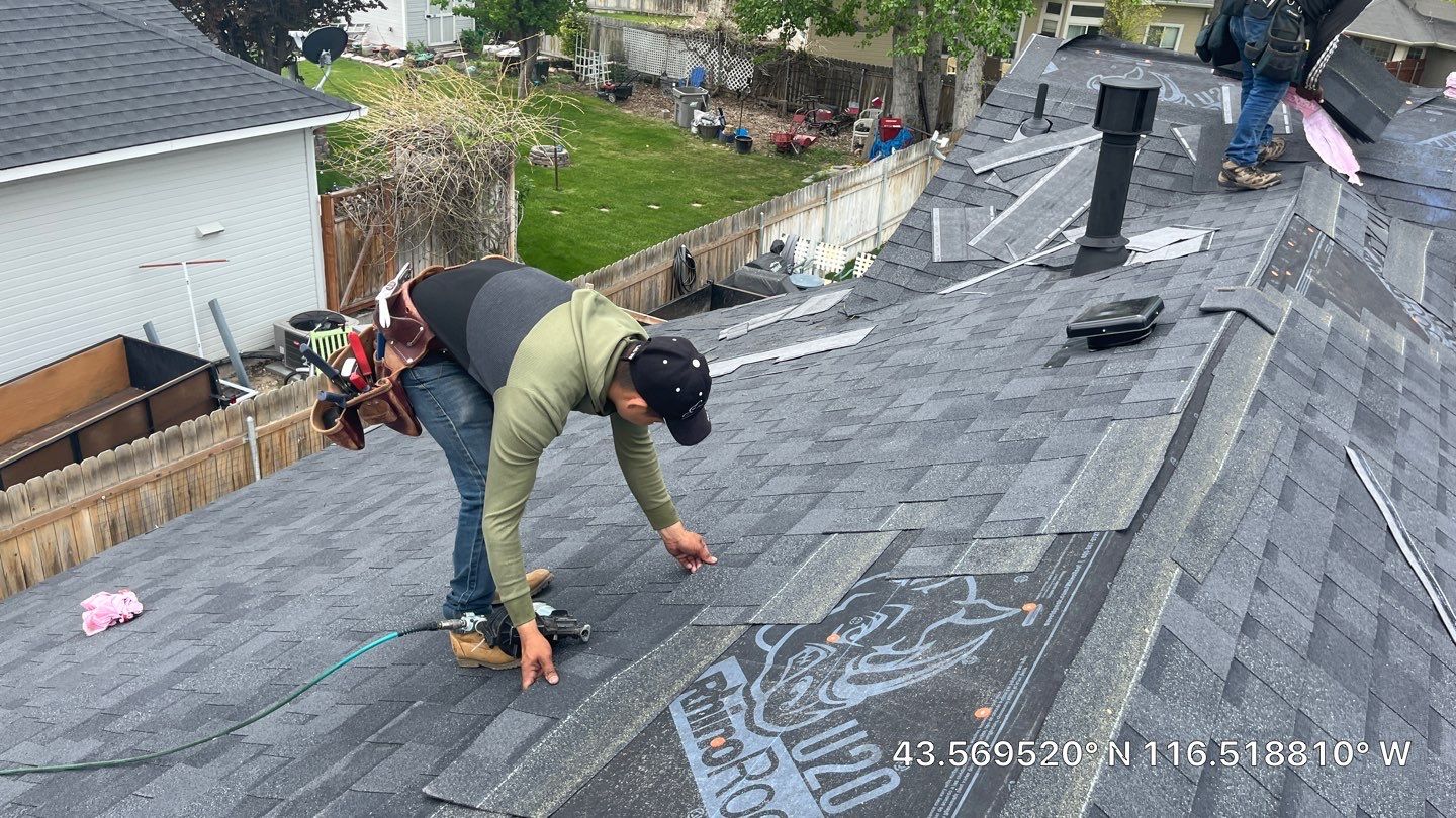New Roof Installation in Nampa, Idaho with Owens Corning Twilight Black Shingles by ID Roofing LLC