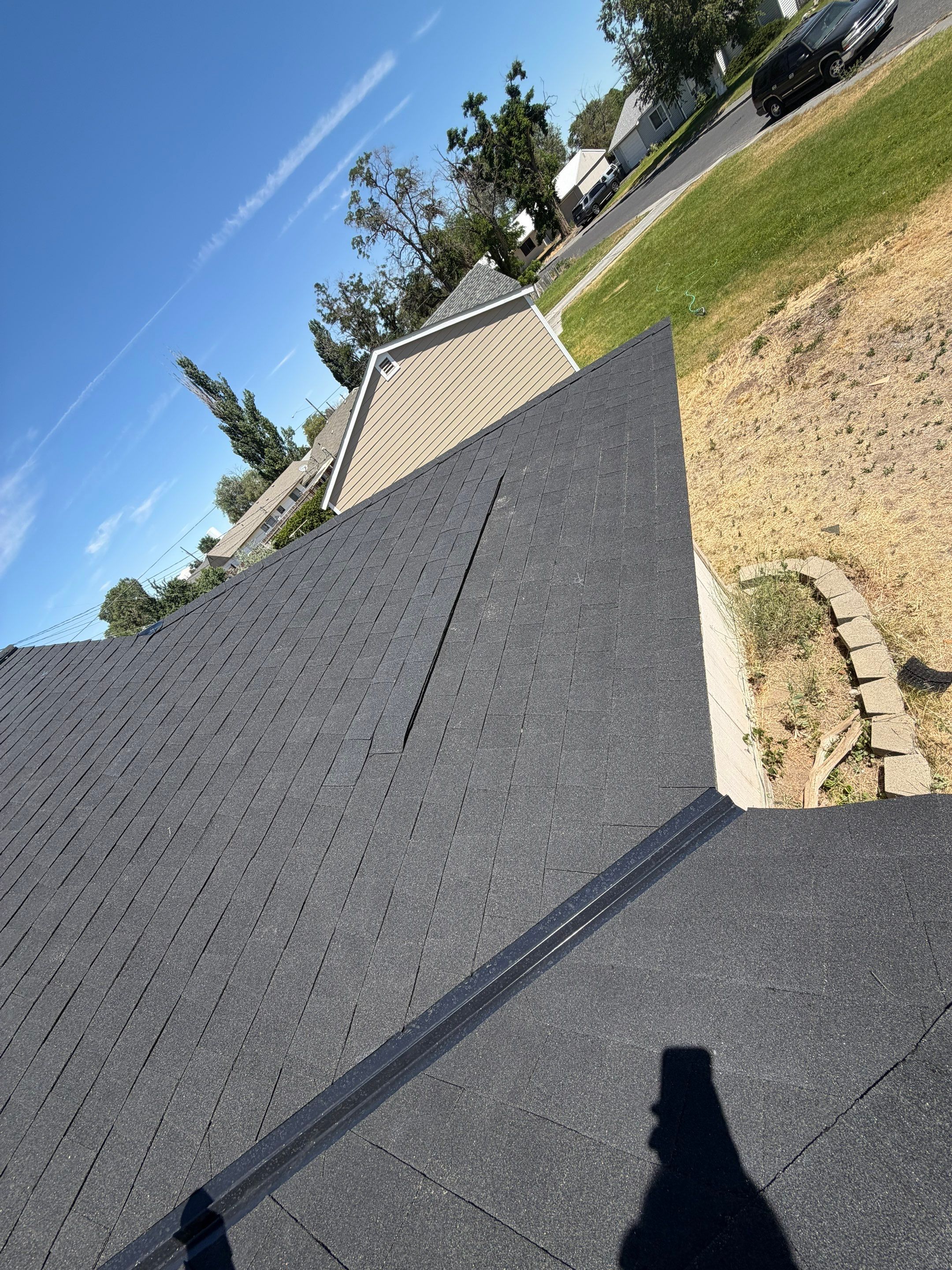 Complete Residential Roof Replacement and Sheathing Repair in Pershing Rd Moses Lake, WA 98837 The Denali System - Certainteed Landmark® Shingle - Cinder Black by Alpine Roofing