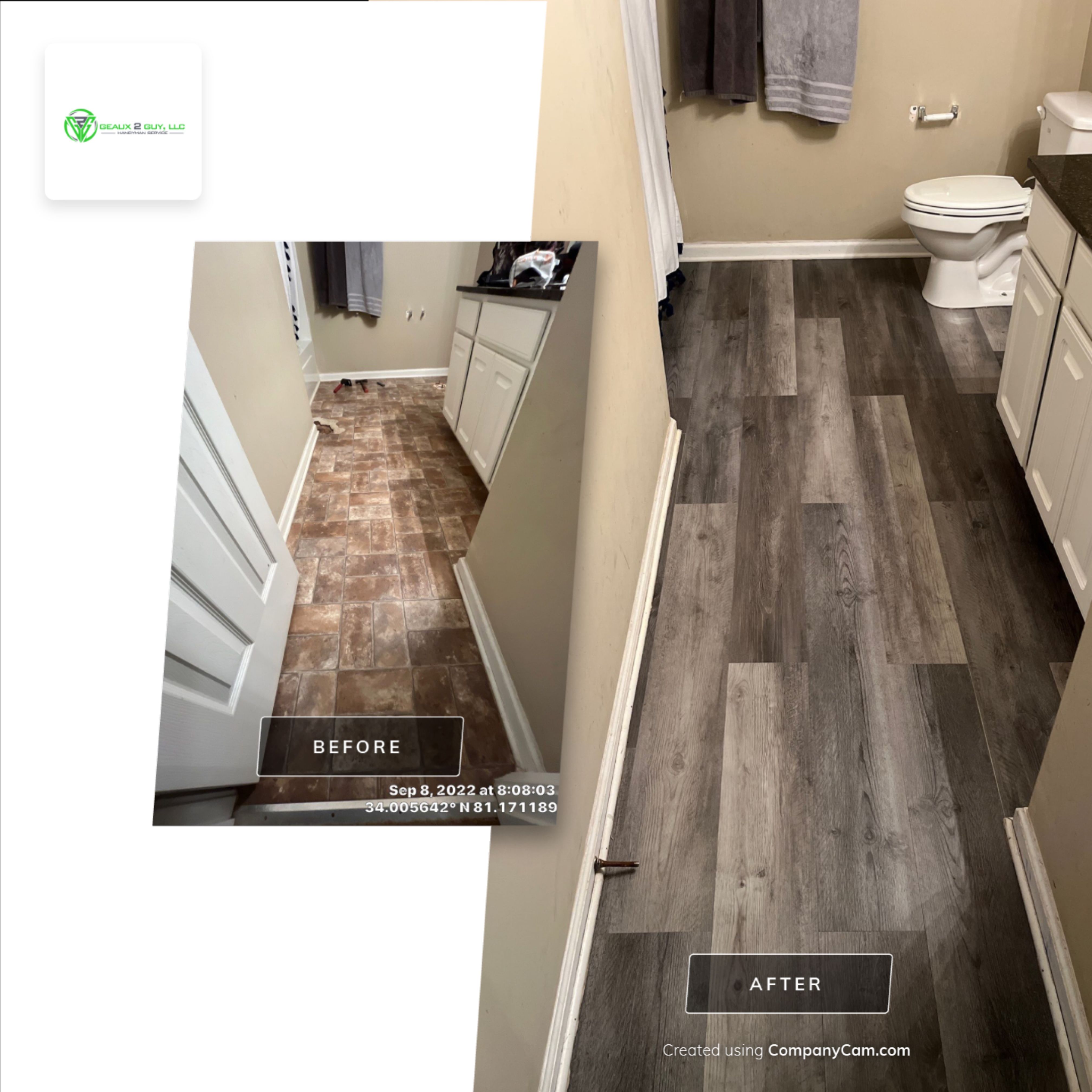 Bathroom Flooring  by Geaux 2 Guy, LLC