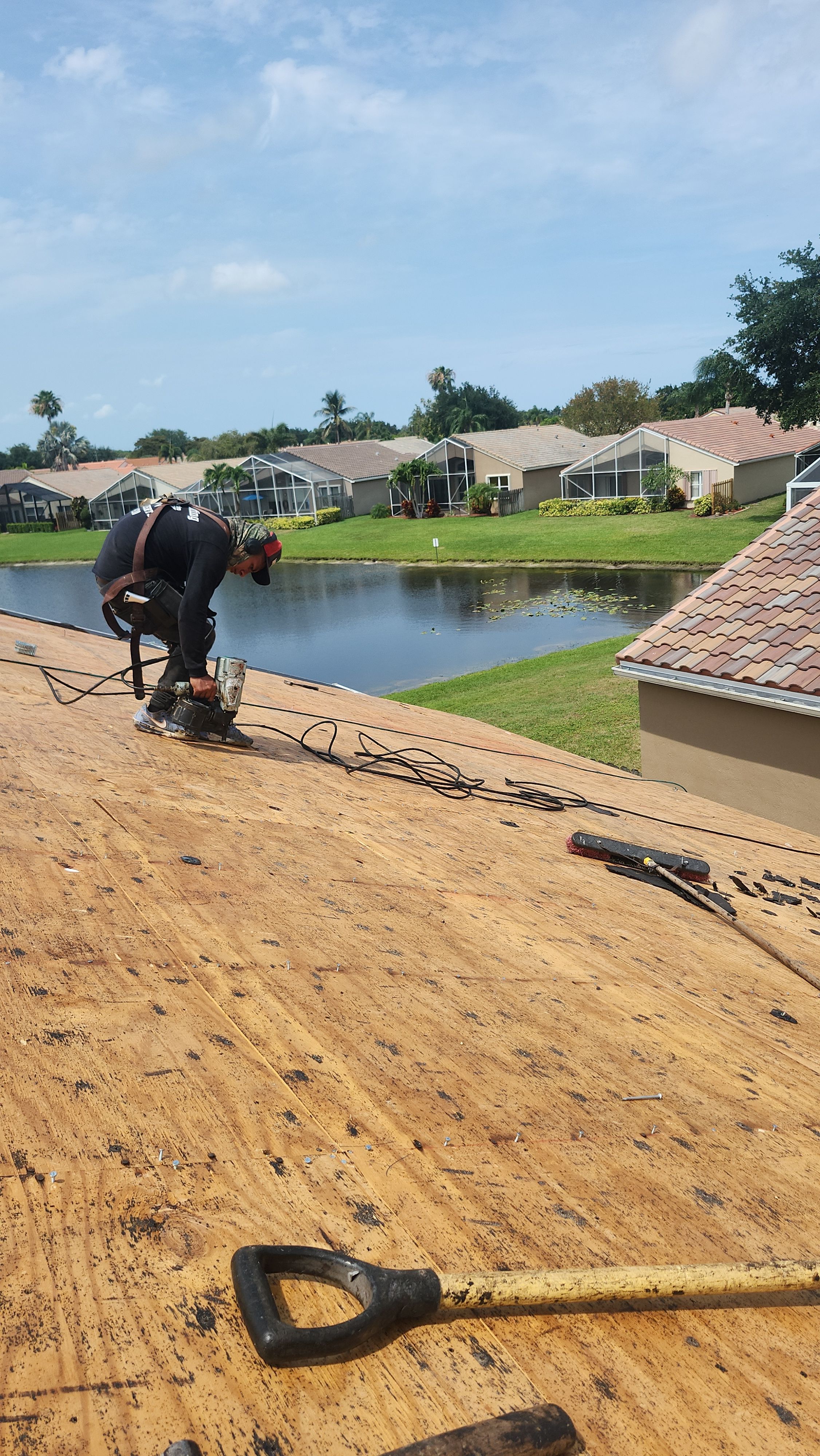 New Barrel Tile Roof Installation and Decking Repair in Boynton Beach by Aastro Roofing