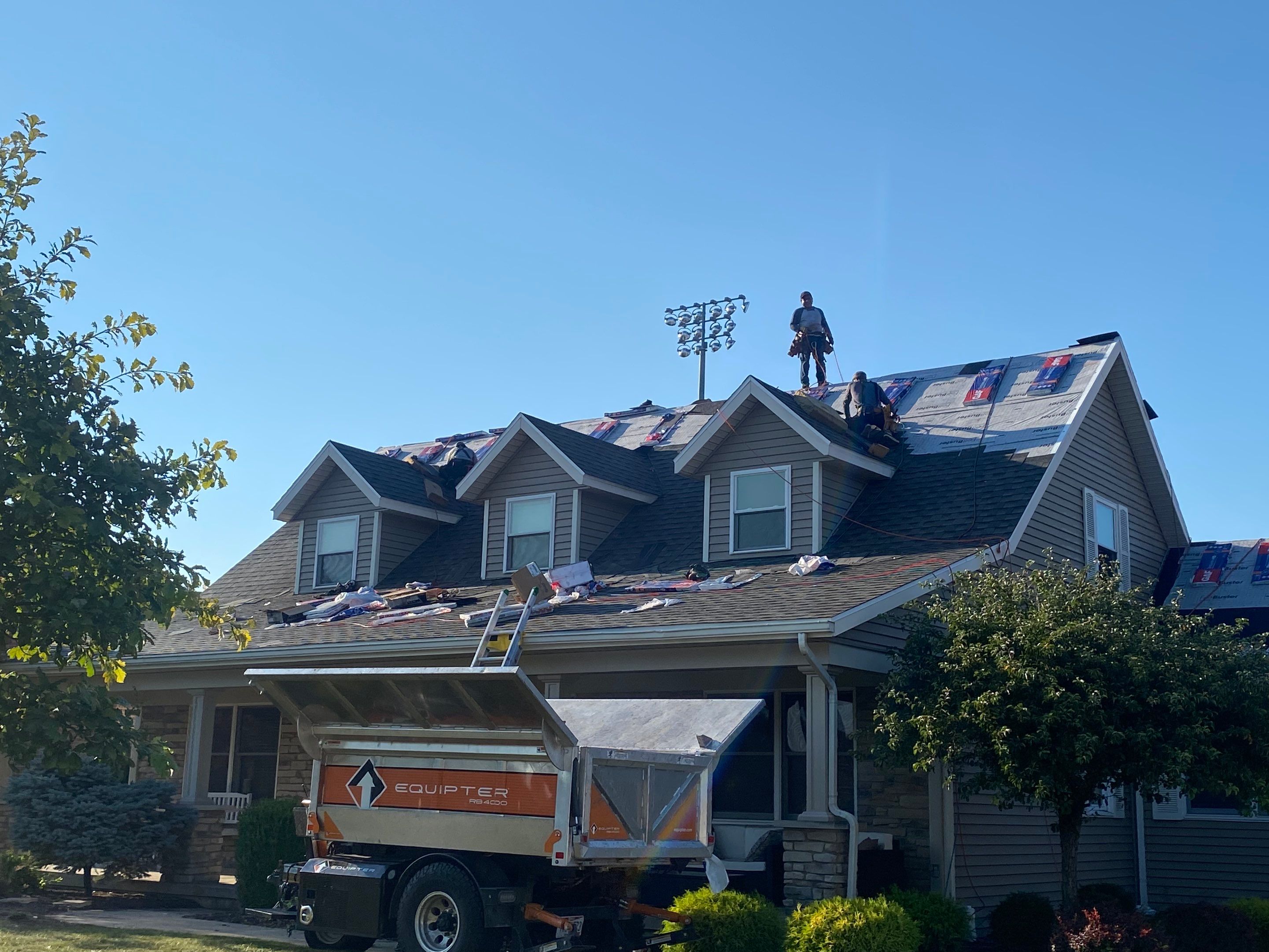 Residential Roofing Installation using GAF Timberline HDZ Weathered Wood by Nitro Roofing and Construction