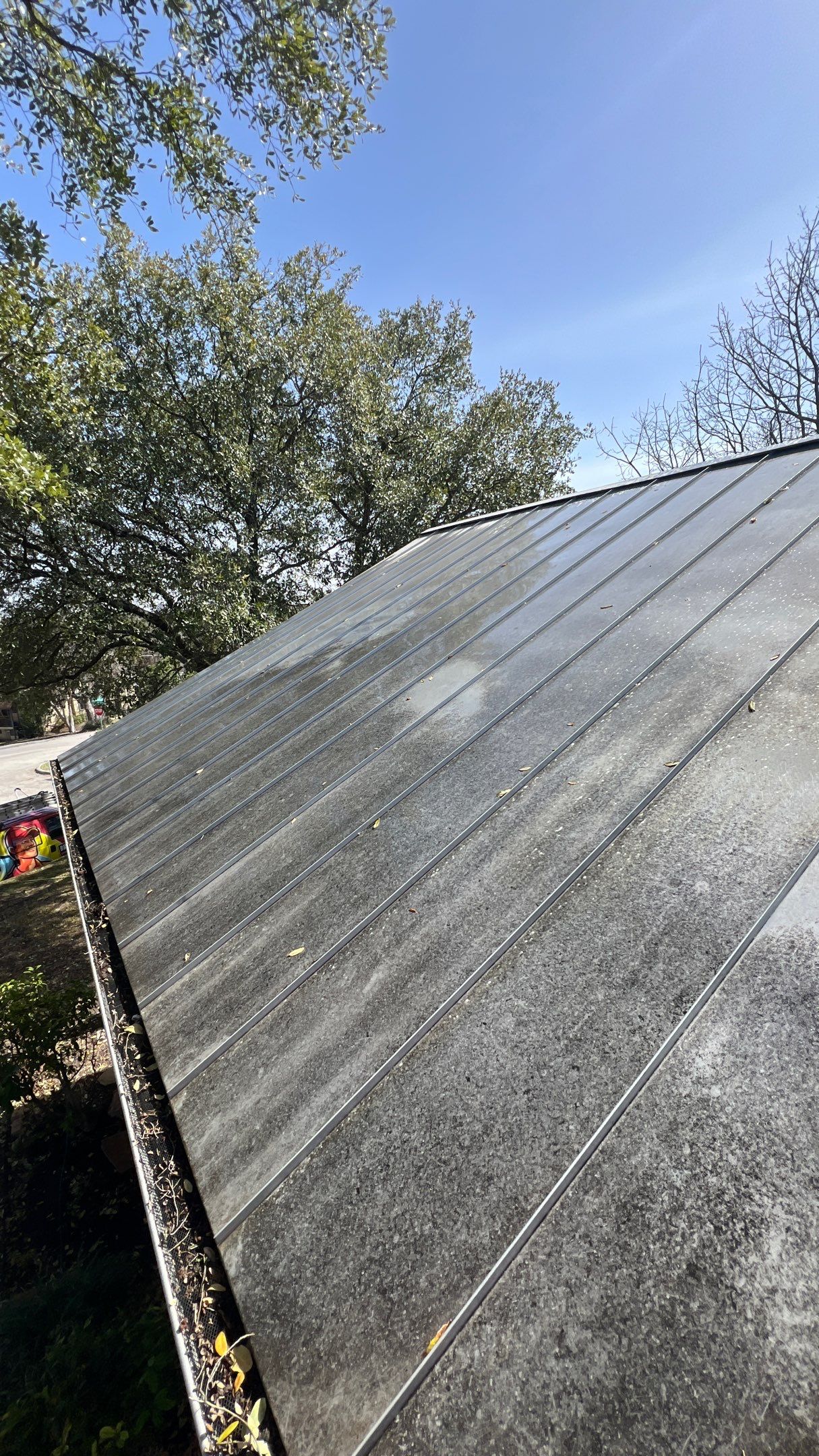 Metal Roof Wash Project in San Antonio by Bright Choice