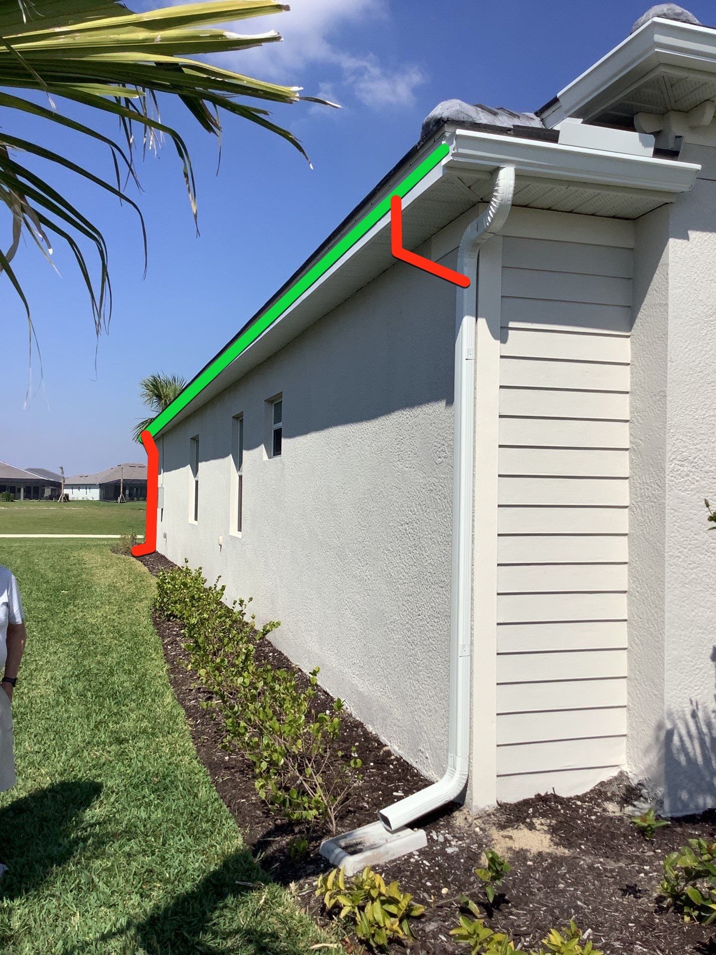 3x4 Elbow Gutter Installation in Punta Gorda FL by Gutter Professors