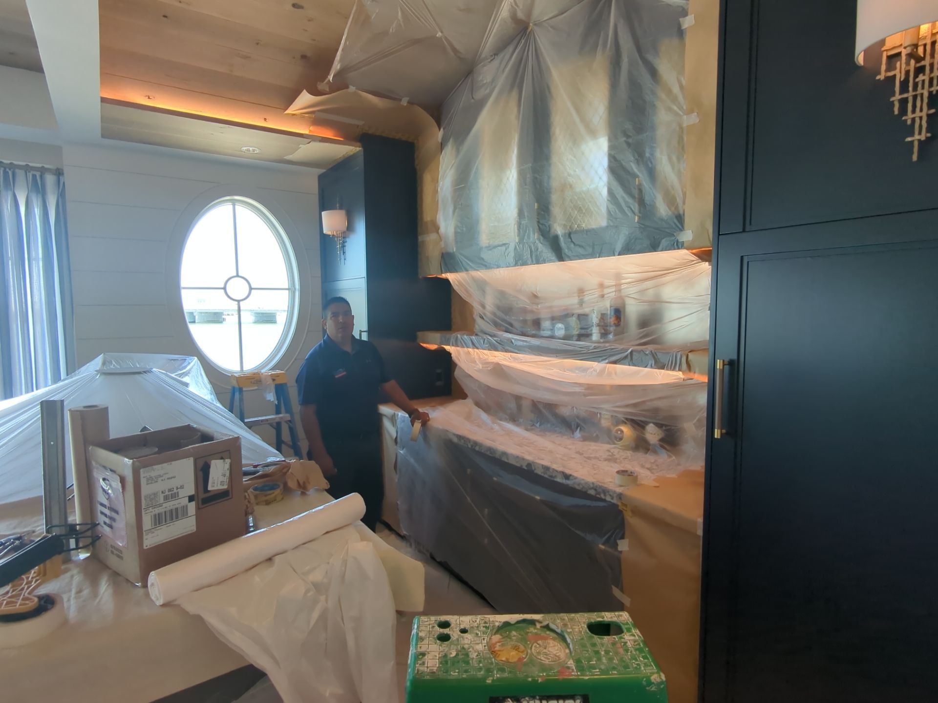 Luxury Wine Cabinets Refinishing - Stone Harbor by FreshCoat Works LLC