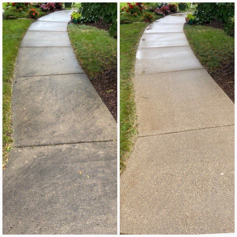 House wash and concrete cleaning by Shulla Exterior Cleaning