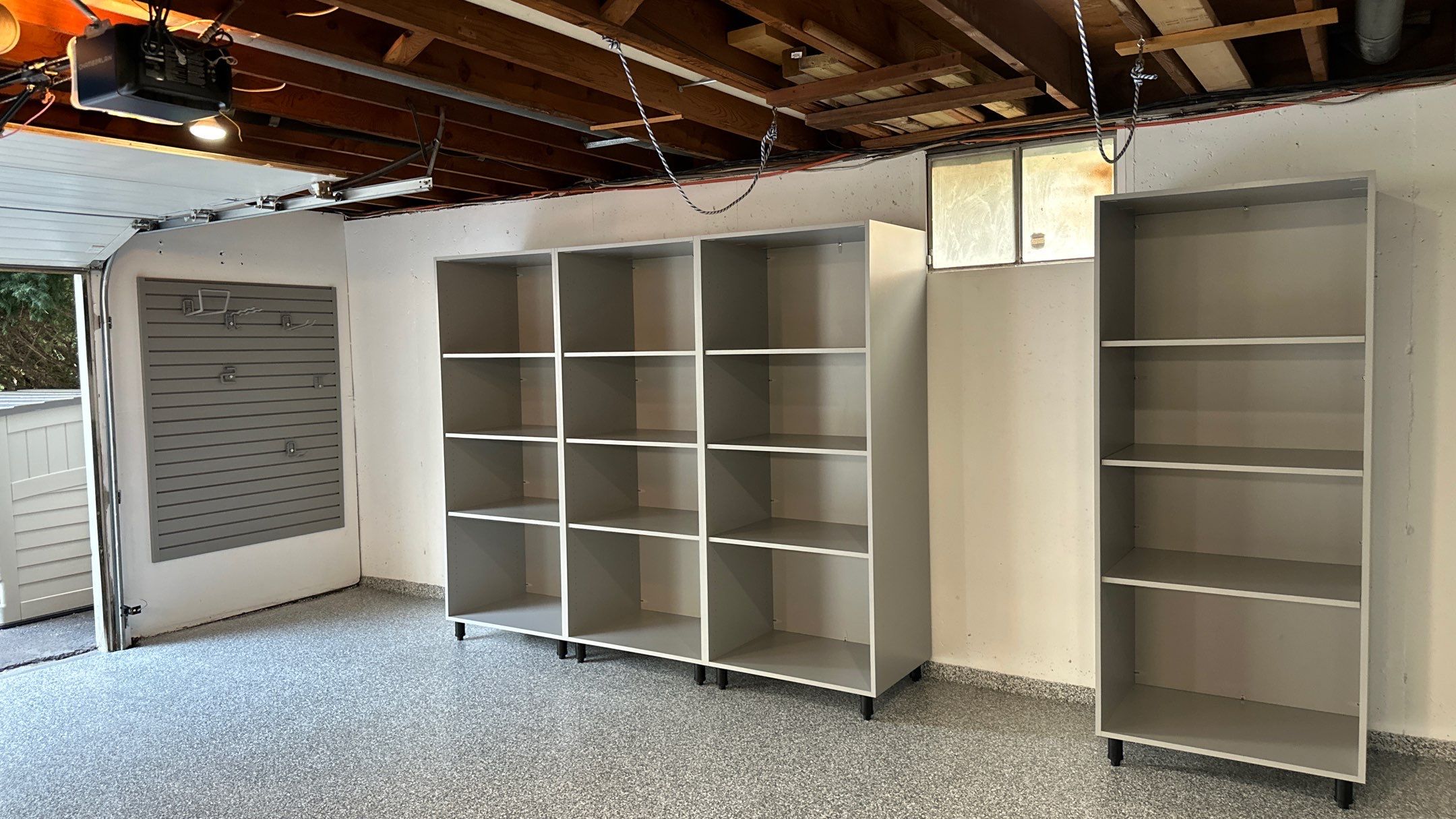 Vernon T. new garage floor and storage looks great!! by Banner Garage