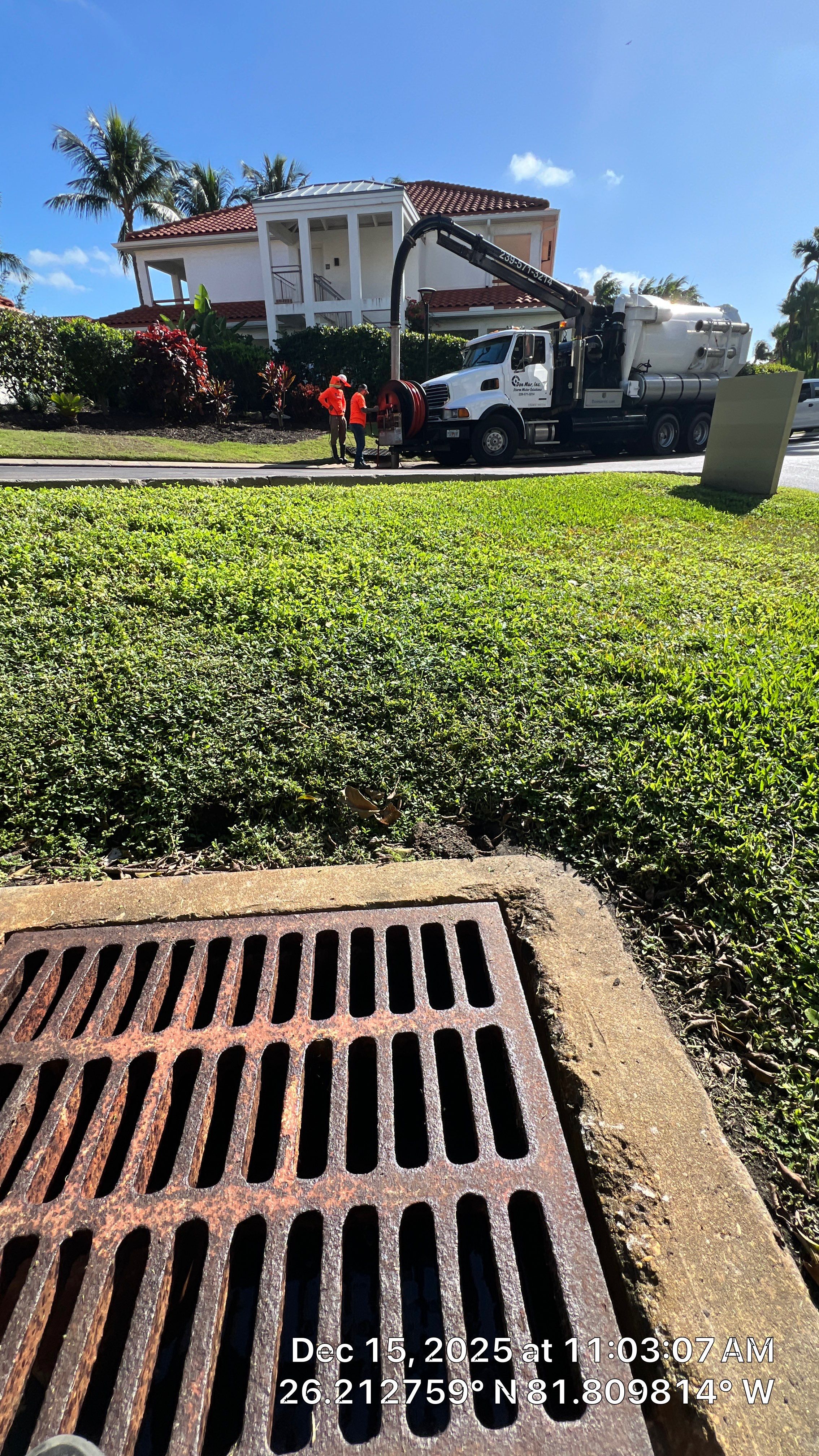 Naples Grande Catch Basin Cleaning by APS Power & Water