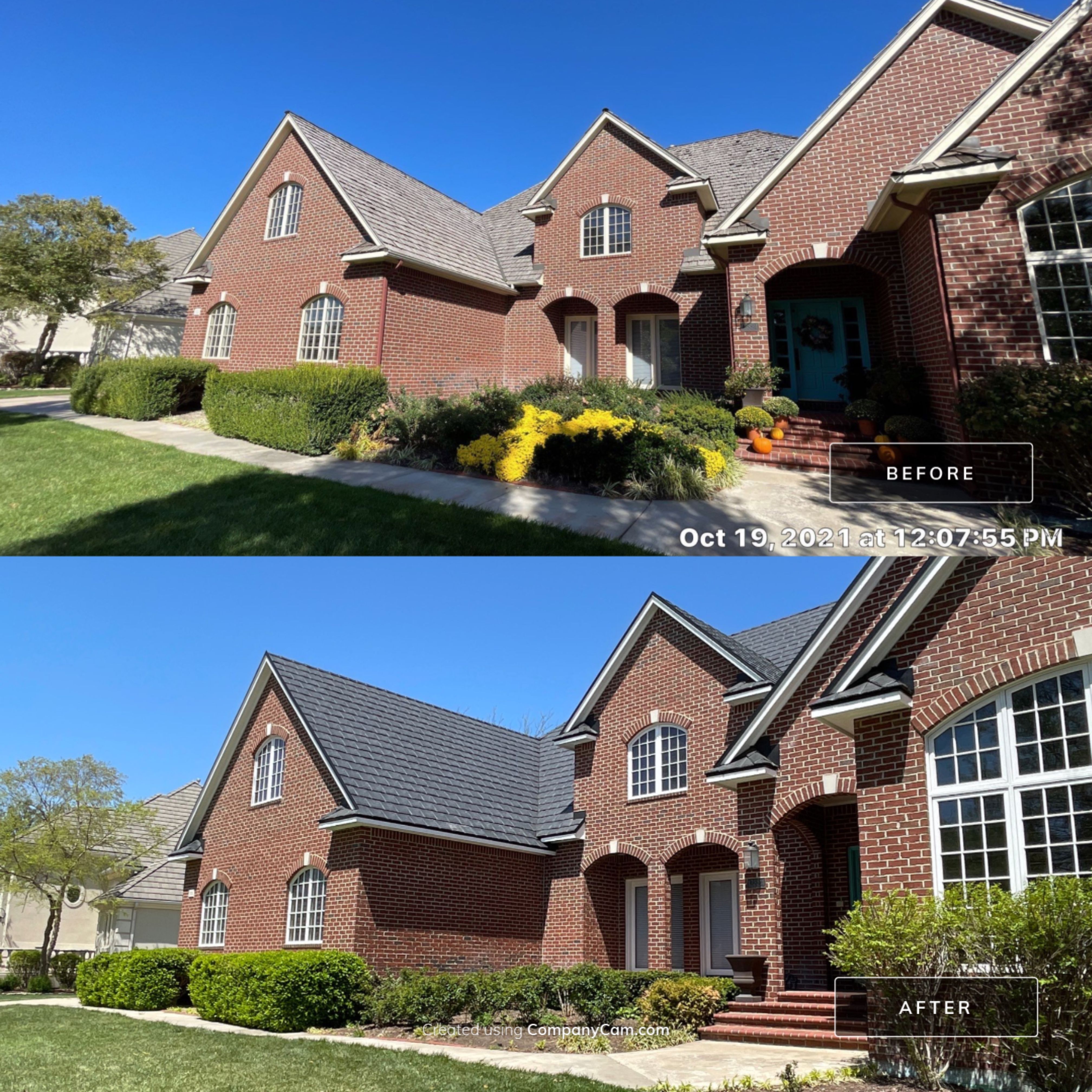 Residential Roofing Installation using DaVinci Bellaforte Slate in Slate Black by Eaton Roofing 