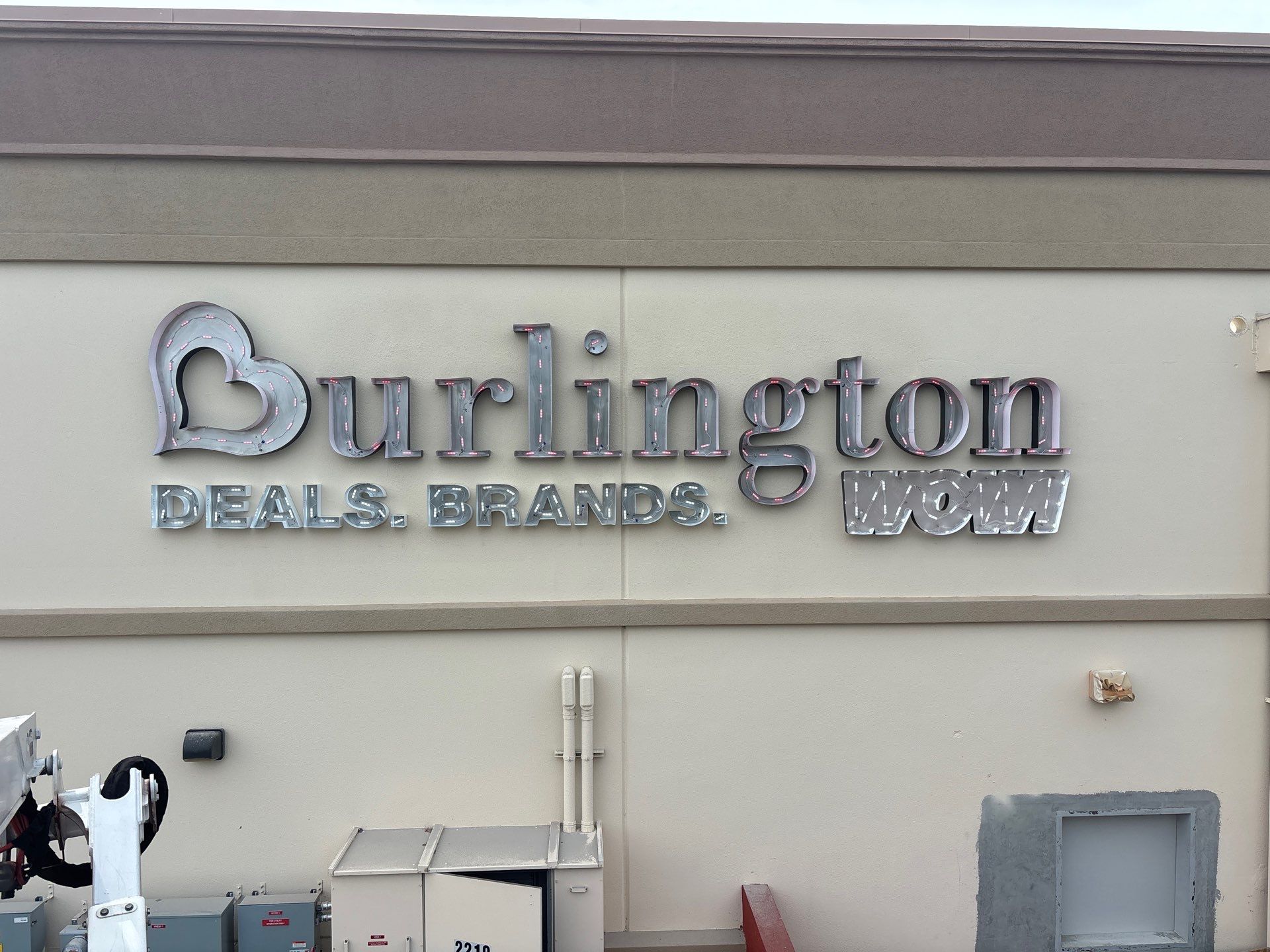 Retail Signage Installation for Burlington in Manteca by City Signs