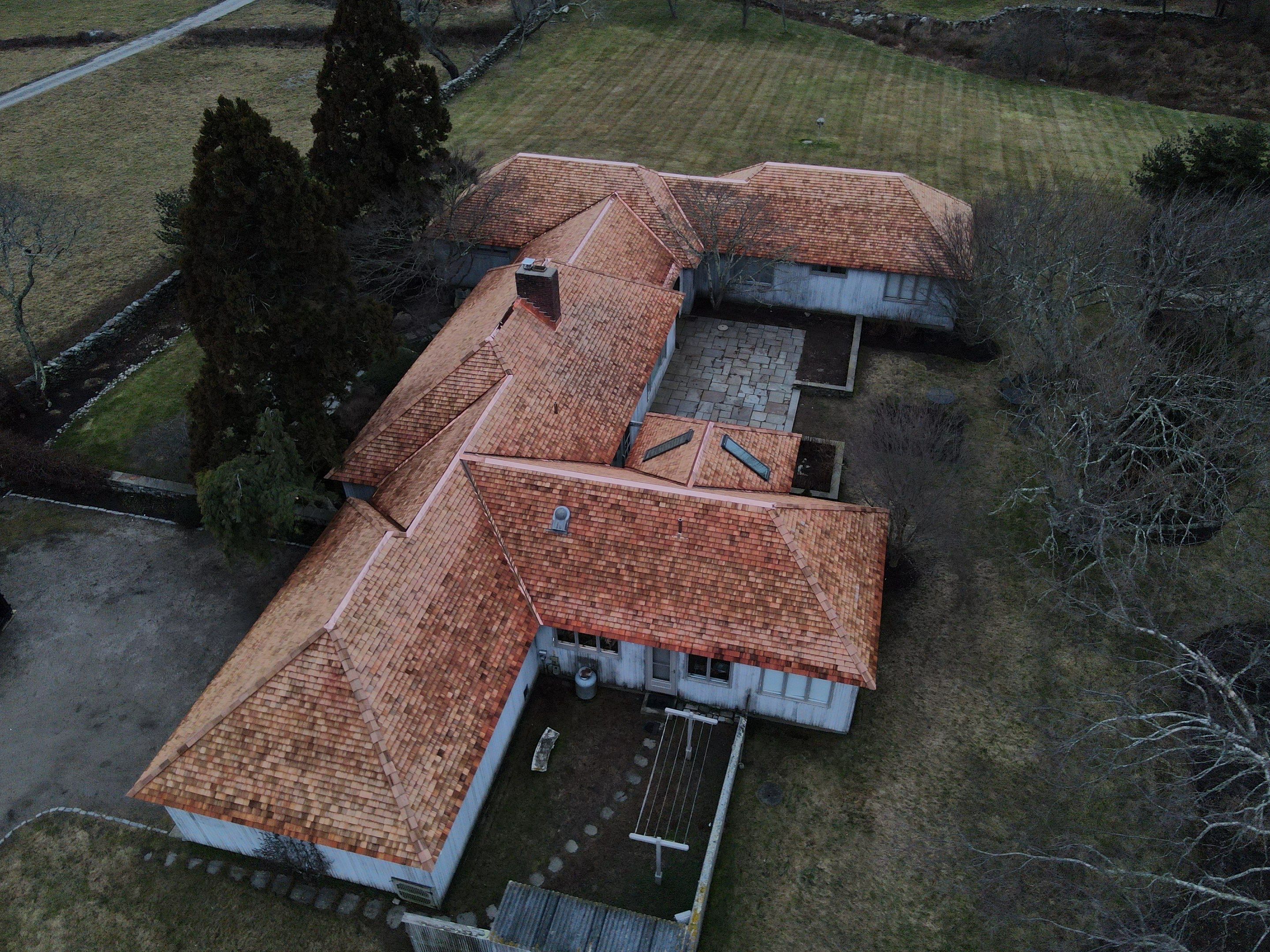 Little Compton - Cedar & Copper Roof Restoration by Rinaldi Brothers