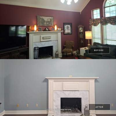 From Dark Burgundy to Fresh & Bright | Longview, TX Interior Painting