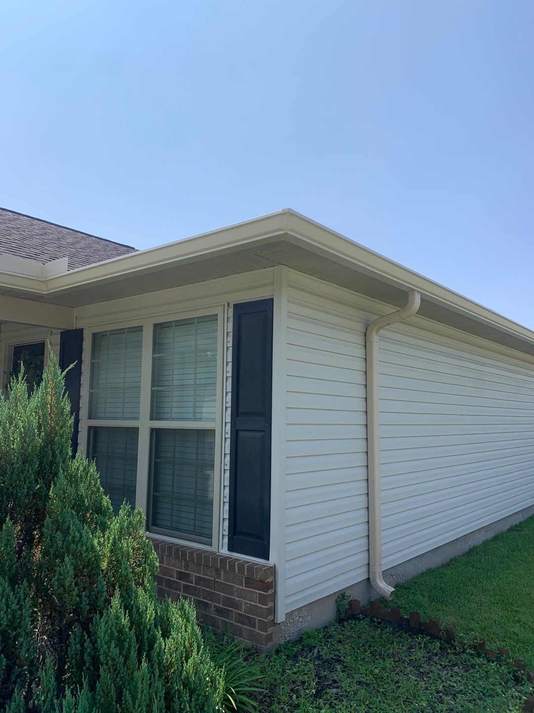 Sand Tone Color Gutter Installation in Pensacola FL by Gutter Professors