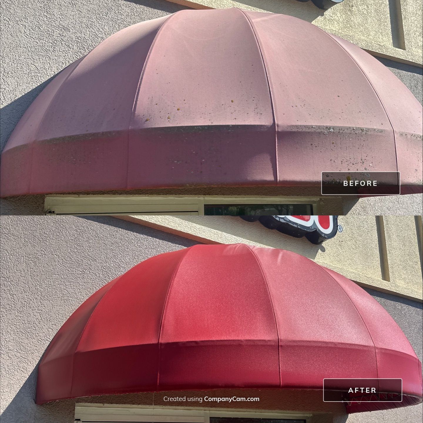 Commercial Awning Cleaning For Grease Monkey by Simmons Power & Soft Washing