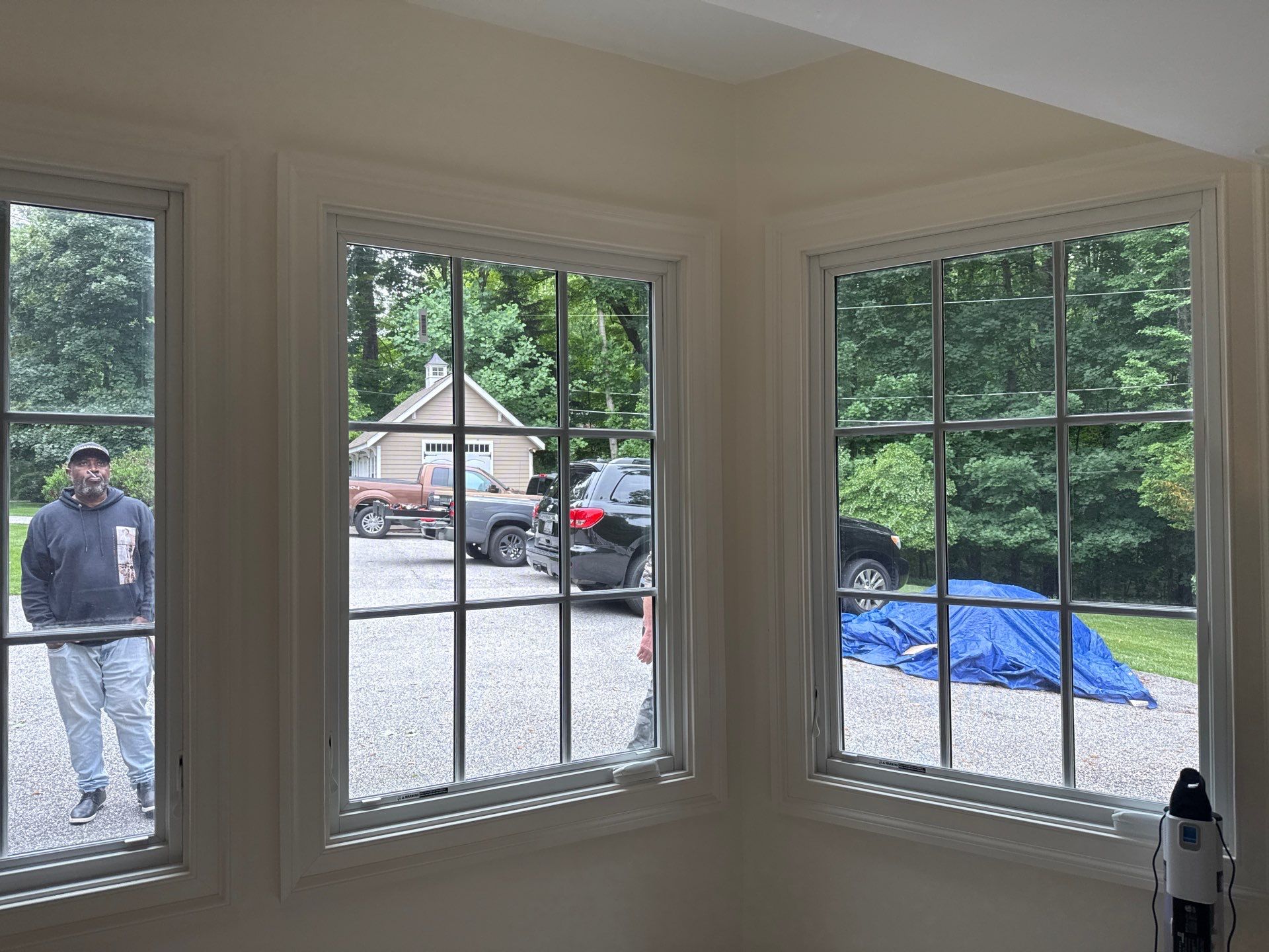 Custom Multi-Pane Window Replacement on Maryland Stone Residence by Forbes Design Center