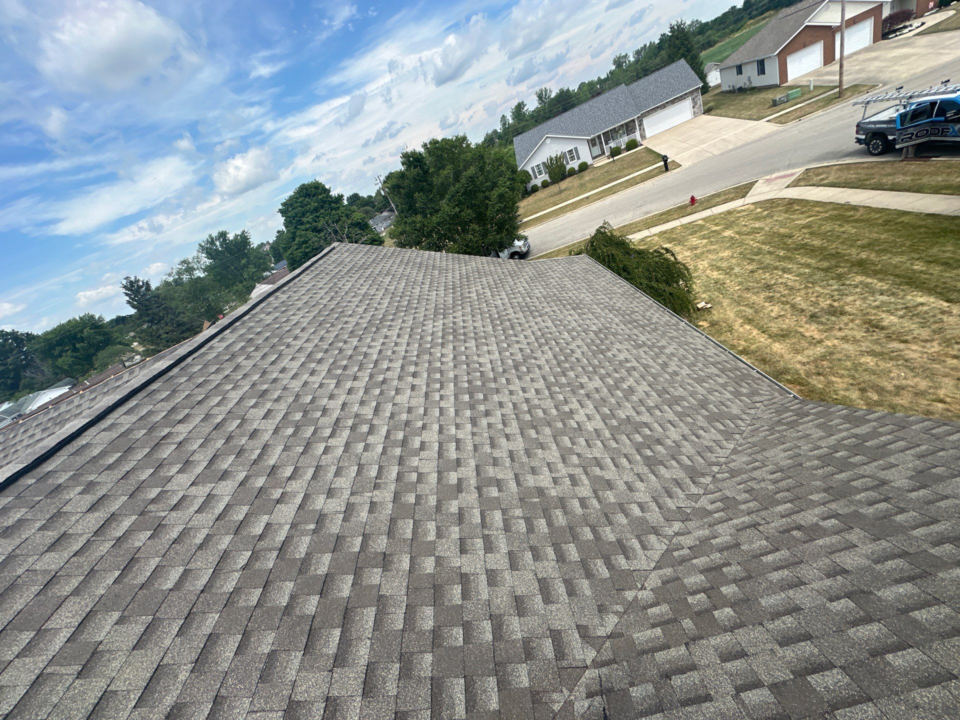 Residential Roofing Installation using Timberline HDZ Shingles - Weathered Wood by RoofX 