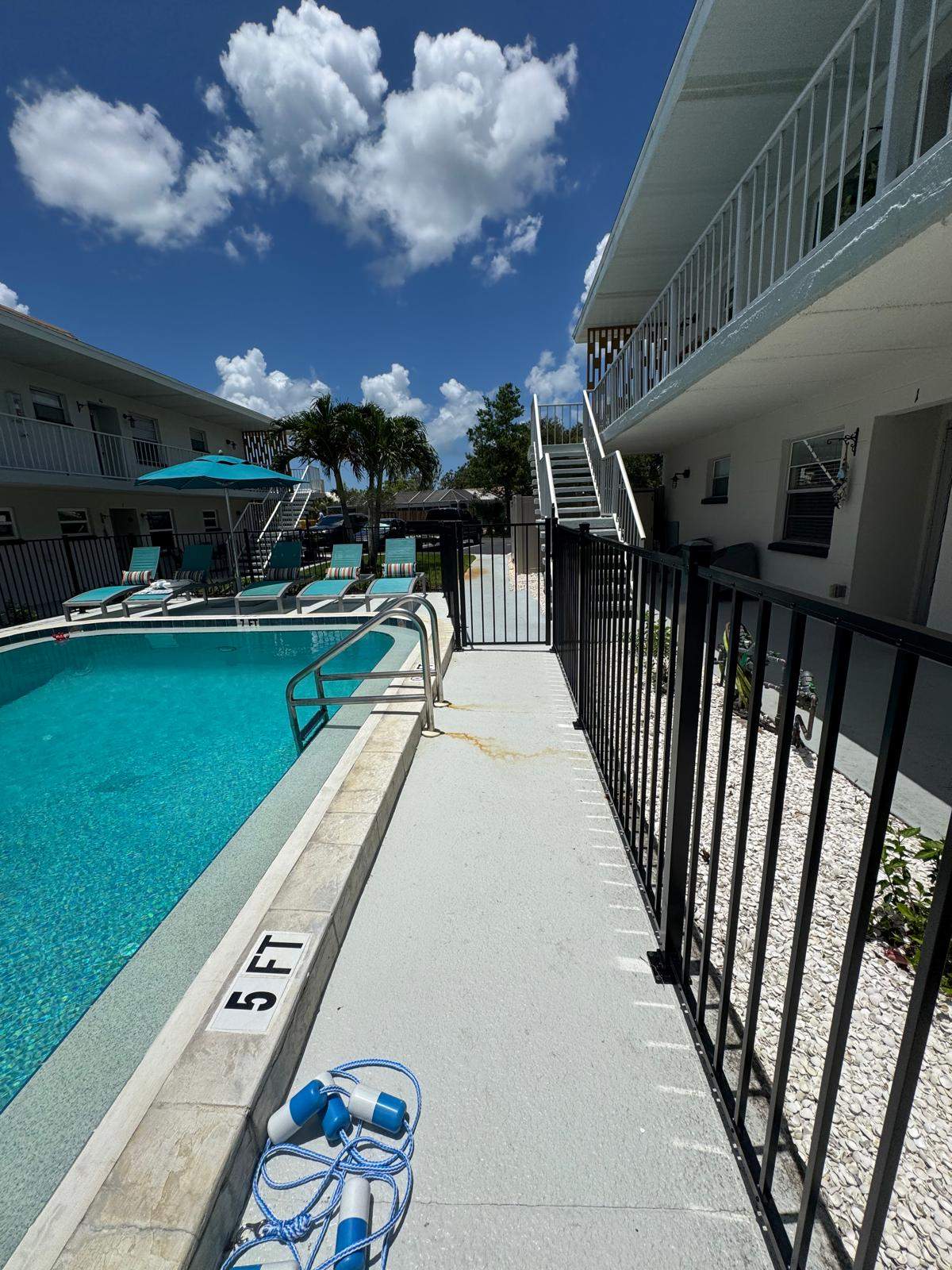 Black Aluminum Pool Fence Replacement in Englewood by True Fence LLC