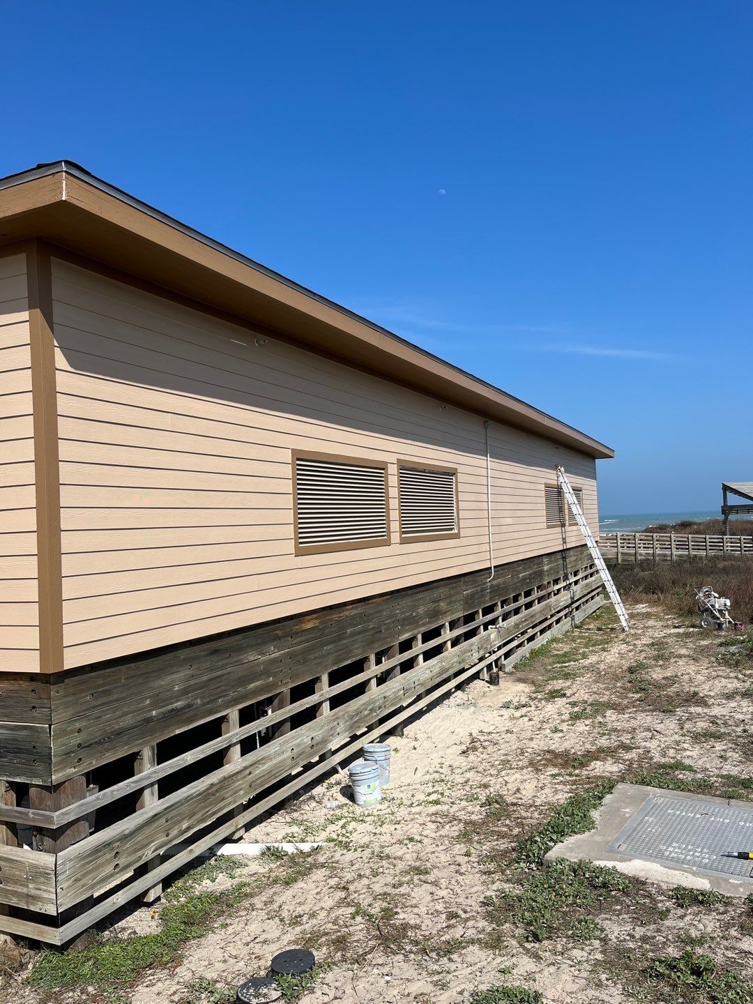 Padre Island National Seashore Malaquite Visitor Center Exterior remodel by Bayfront Roofing and Construction