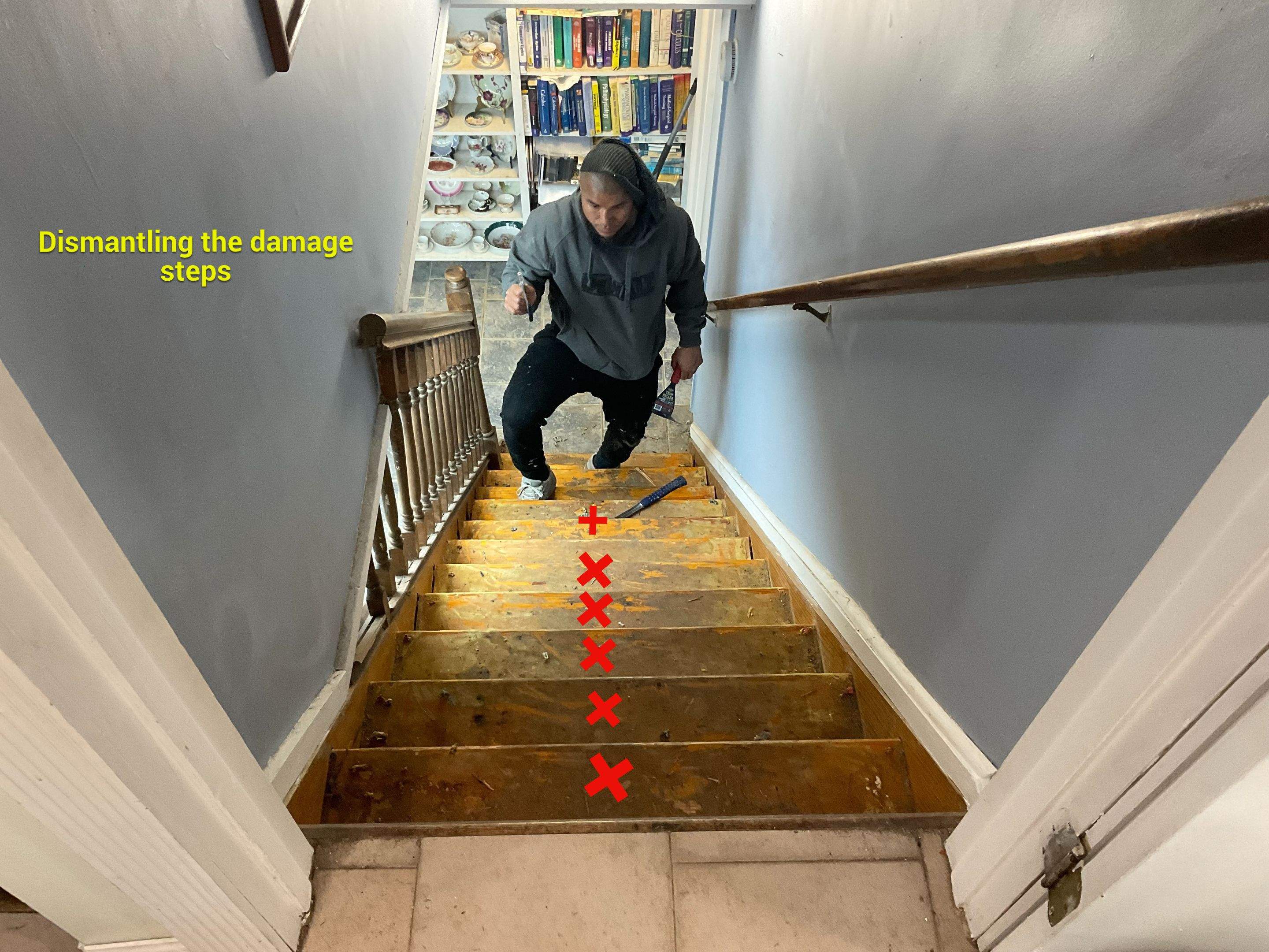 New basement steps by Alpha Design Services
