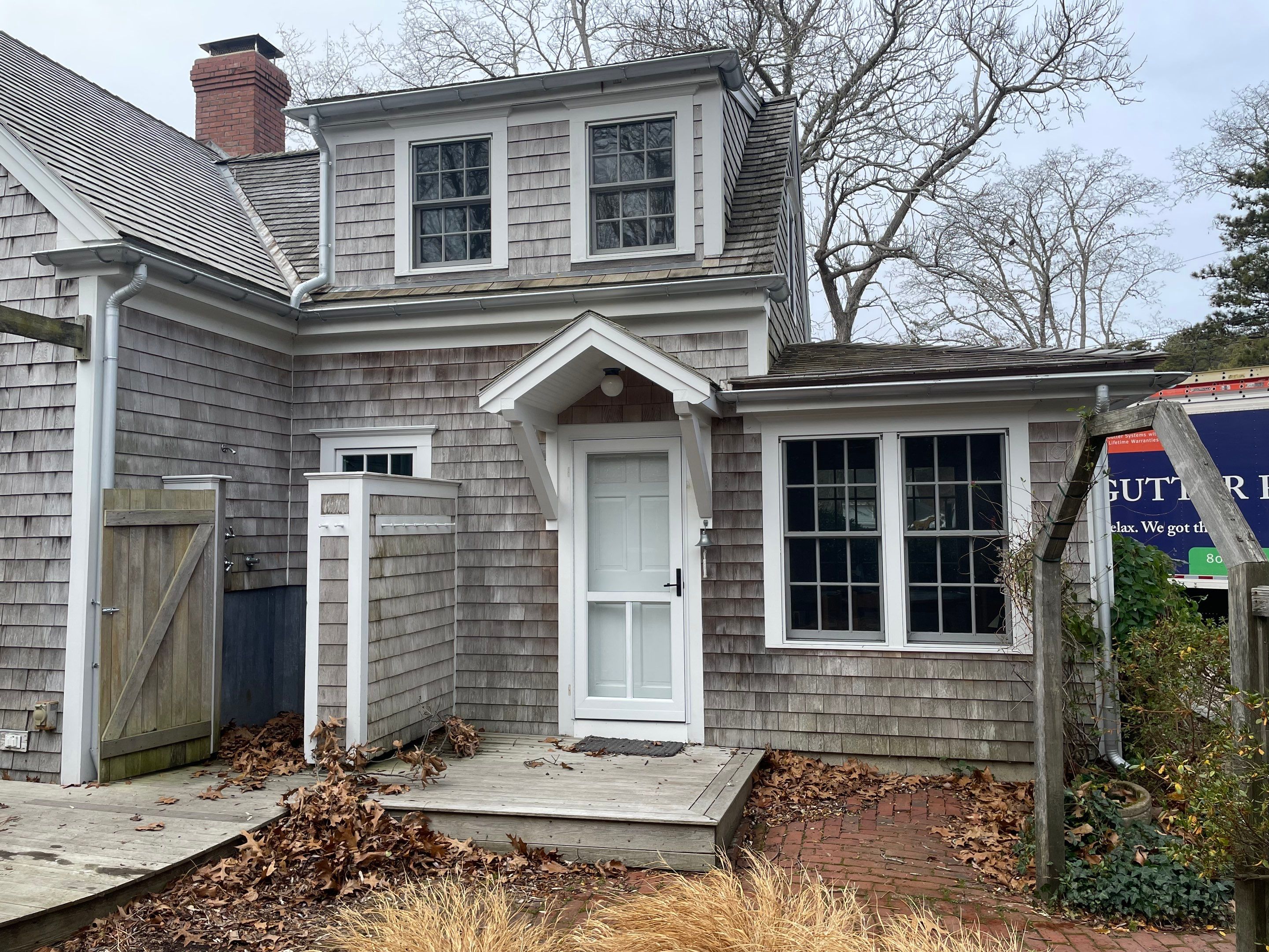 Gutter Installation using 5" Halfround Galvalume Gutter in Truro, MA. by Gutter Pro Enterprises