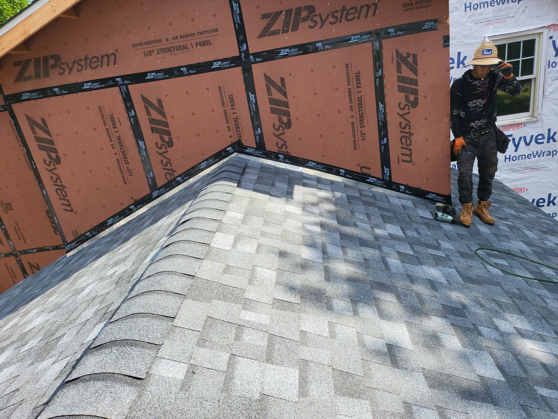 Residential Roofing Installation using Owens Corning TruDefinition Duration AR - Slatestone Gray by A Plus Exterior