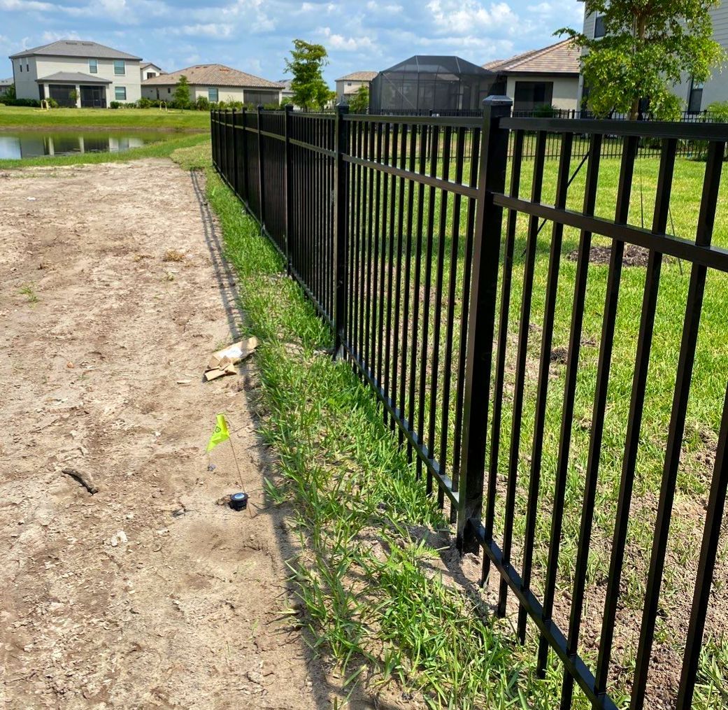 Aluminum Fence Installation using Black 3 Rail Aluminum Fence by Asap fence and gates, LLC