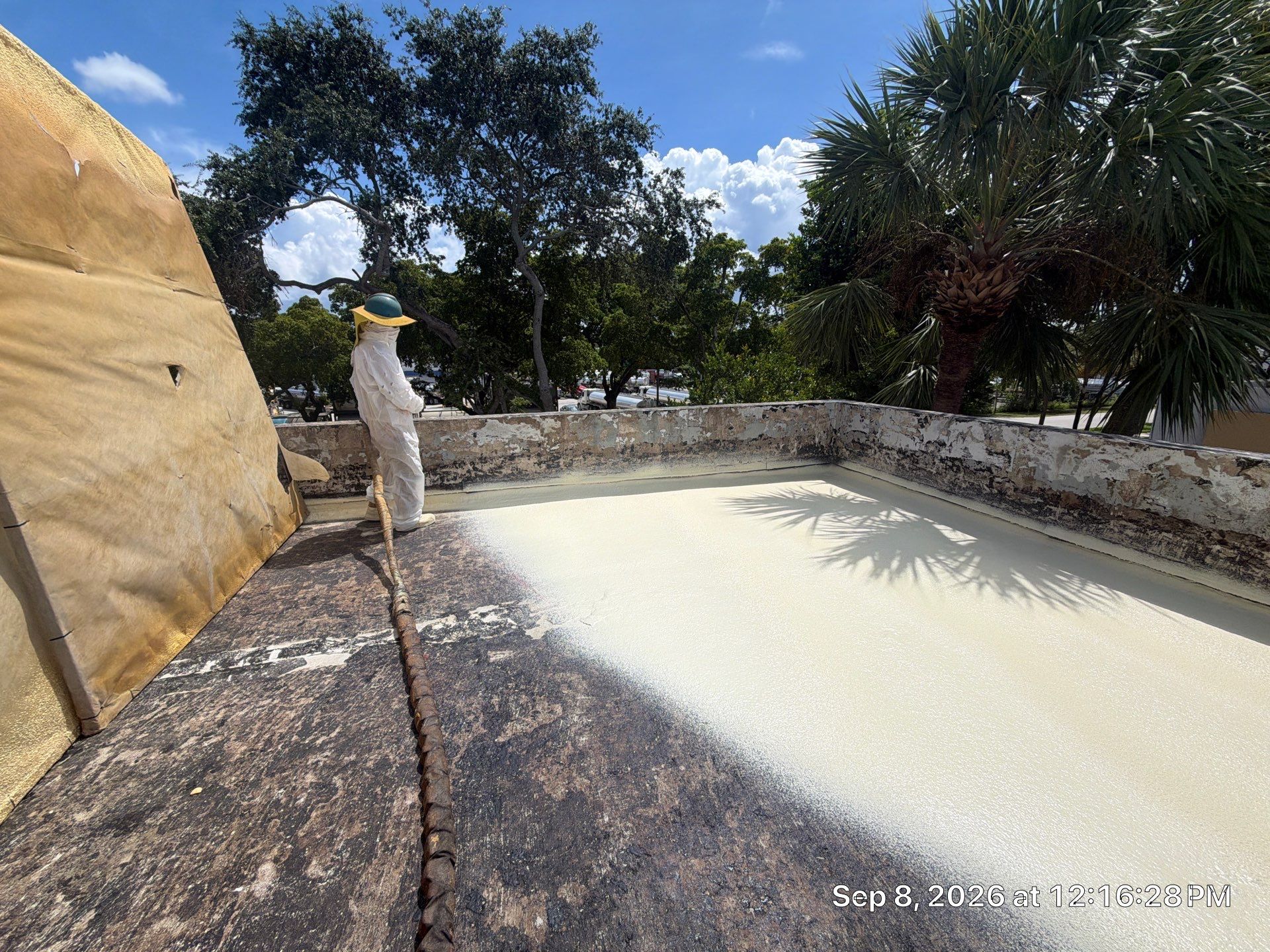 Fort Lauderdale Commercial Roof Restoration with Spray Foam and Silicone Coating by Roof King LLC
