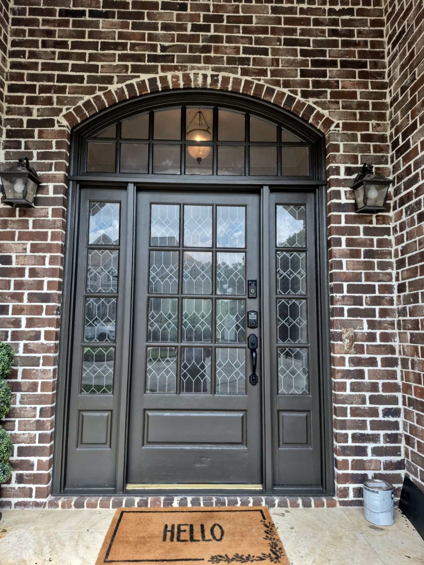 Front Entry Door Painting with Sherwin-Williams Sealskin in Evans by Fresh Coat Painters of Augusta