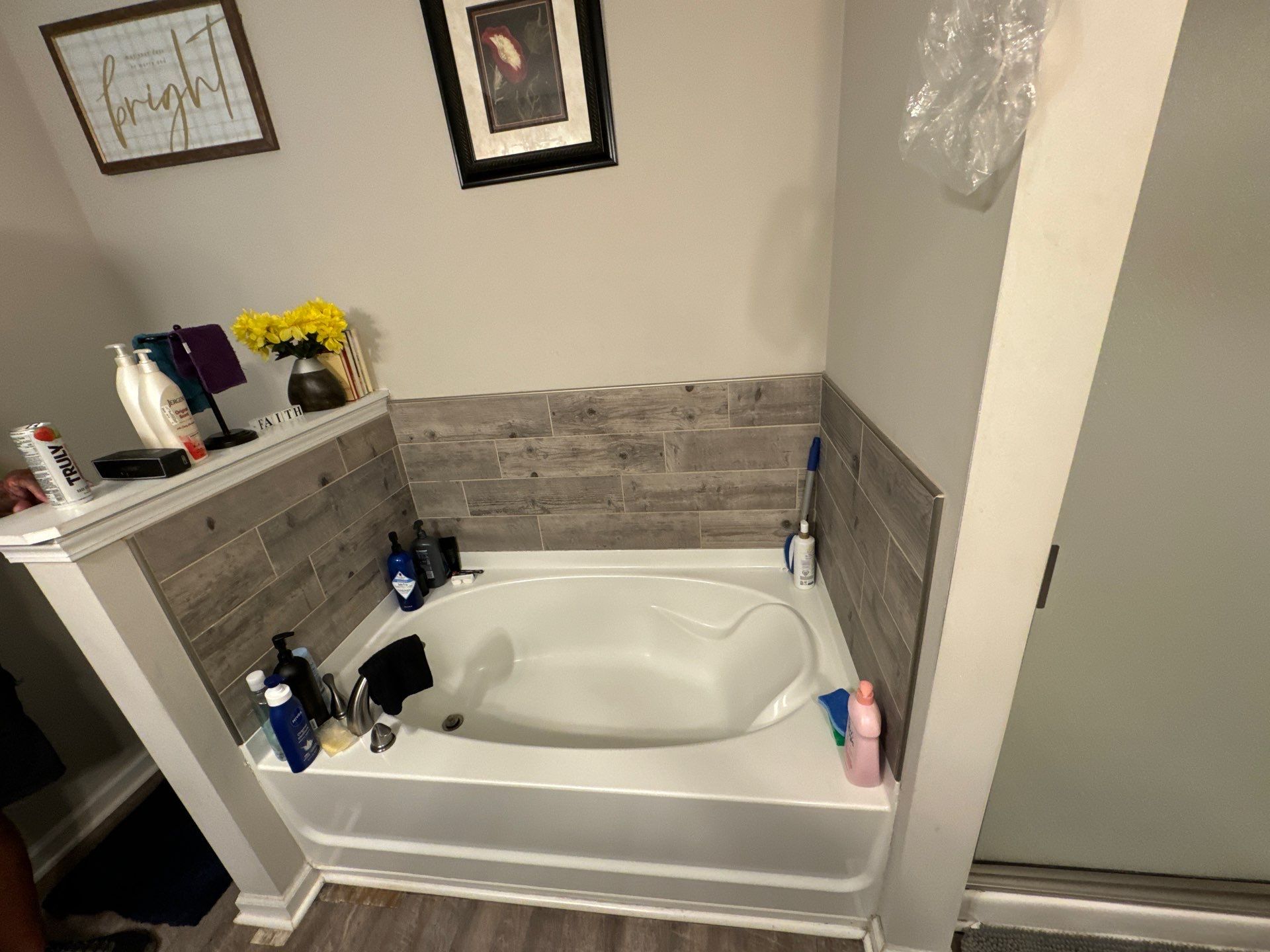 Tub to walk-in shower conversion by Prudencio