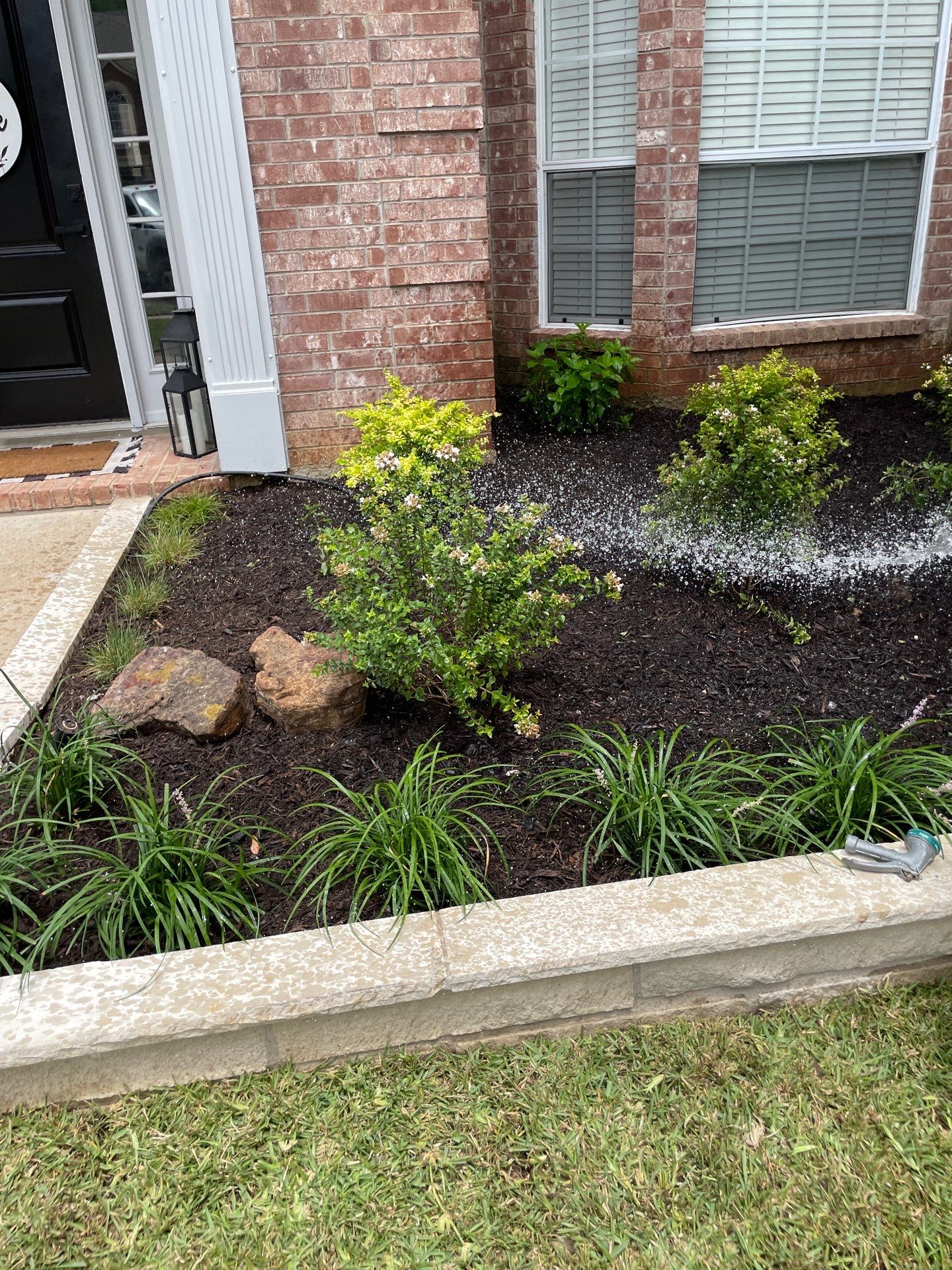 Paver Walkway, Chop Rock with Flagstone Cap by Peterson’s