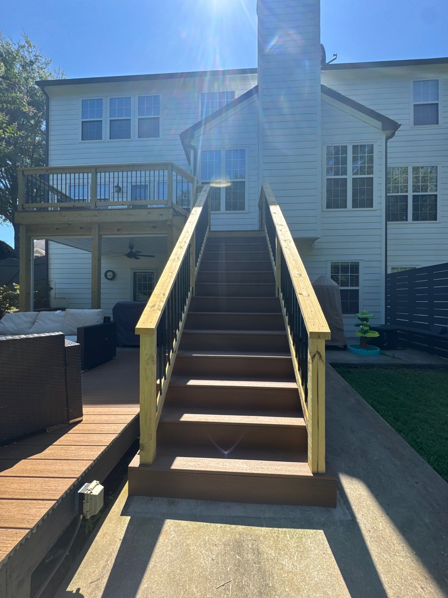Multi-Level Composite Deck and Porch Renovation in Kennesaw by Swift Home Renovations