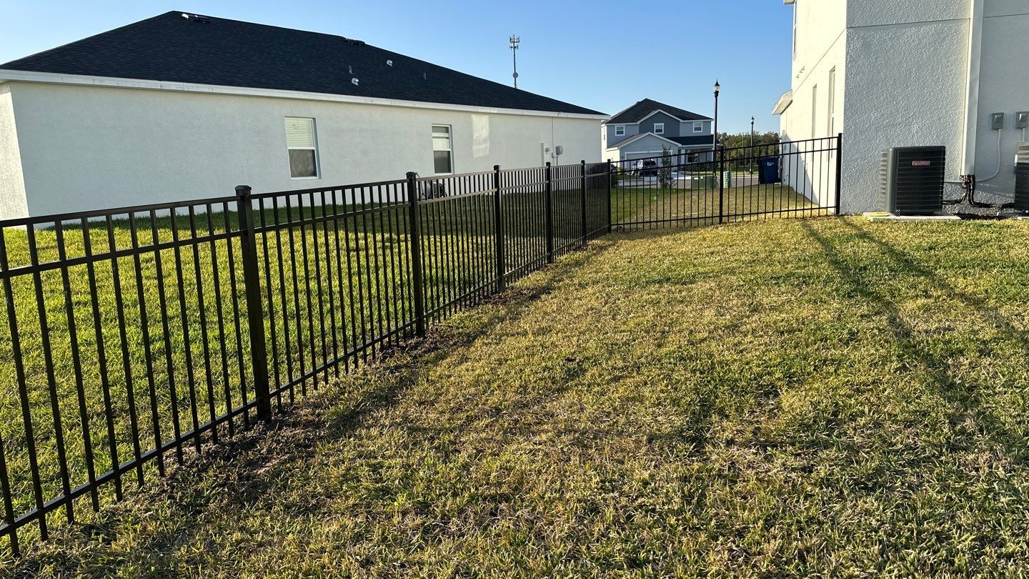 Aluminum Fence Installation using Black 3 Rail Aluminum Fence by Asap fence and gates, LLC