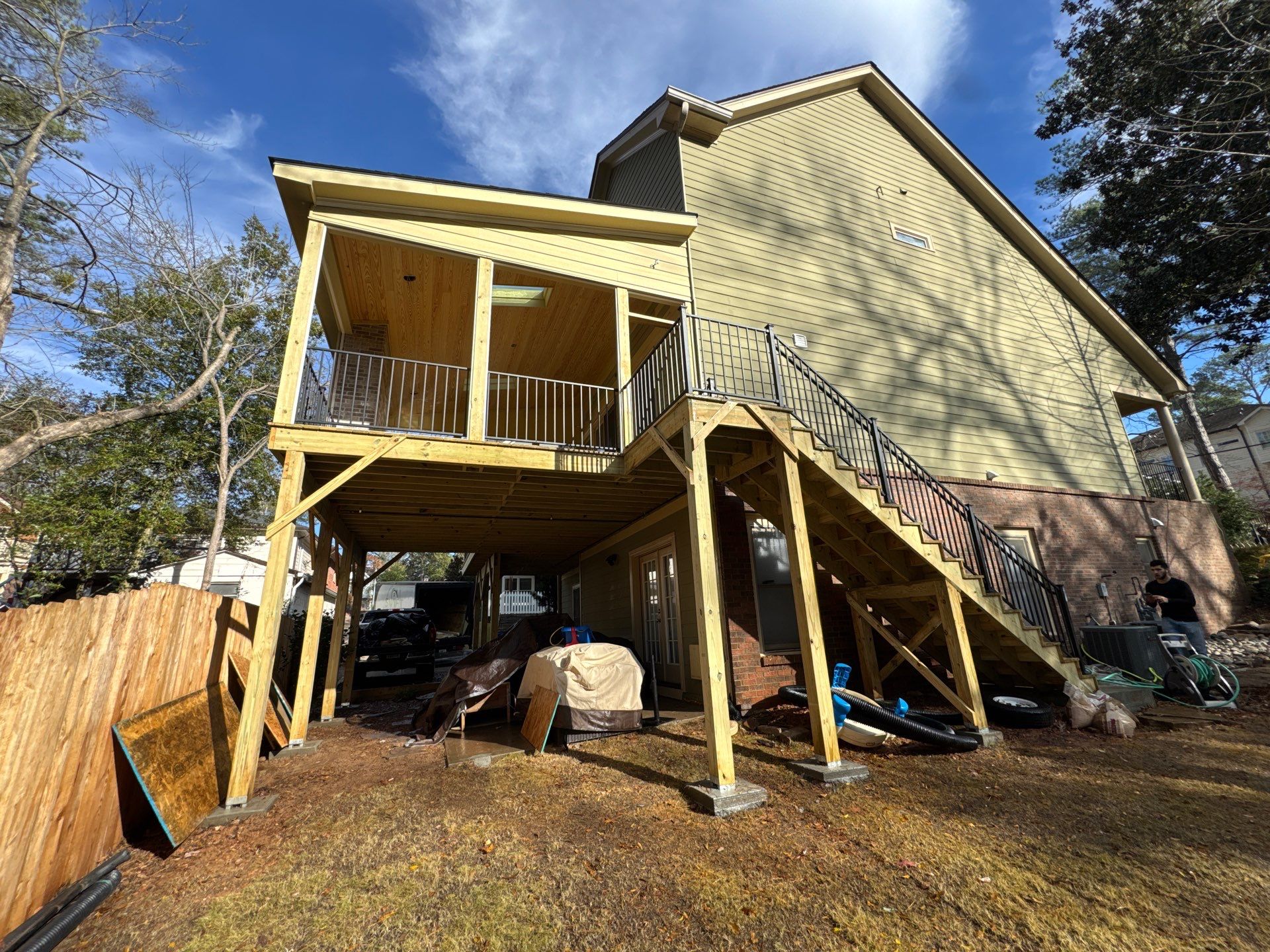 Atlanta Multi-Level Deck and Custom Screened-In Porch Addition by Swift Home Renovations