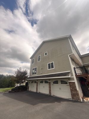 Gutter Cleaning in Basking Ridge, NJ — Gallo Bros job photo