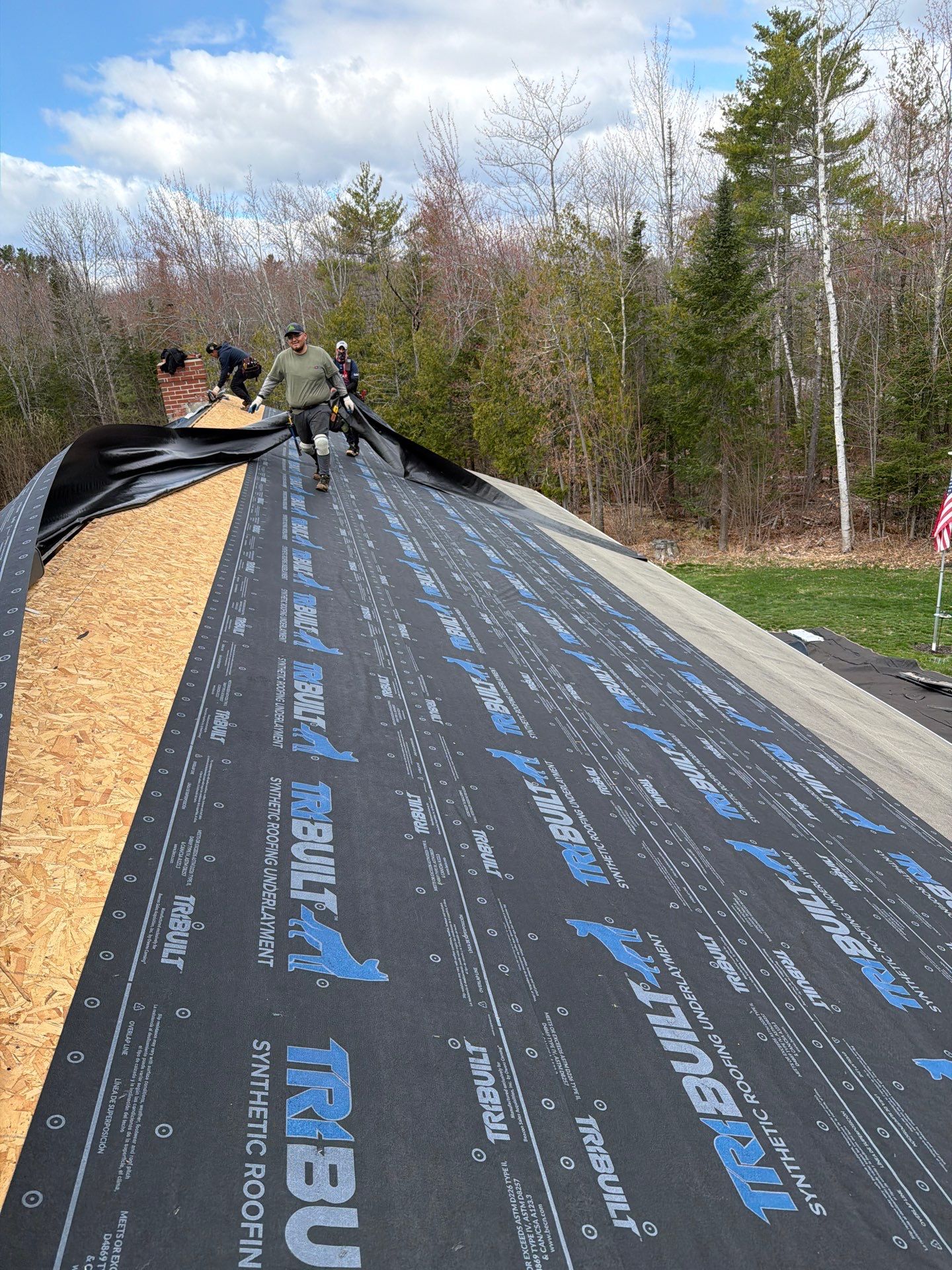Asphalt Roof Replacement with IKO Cambridge Shingles in Fairfield, ME by Tall pine roofing