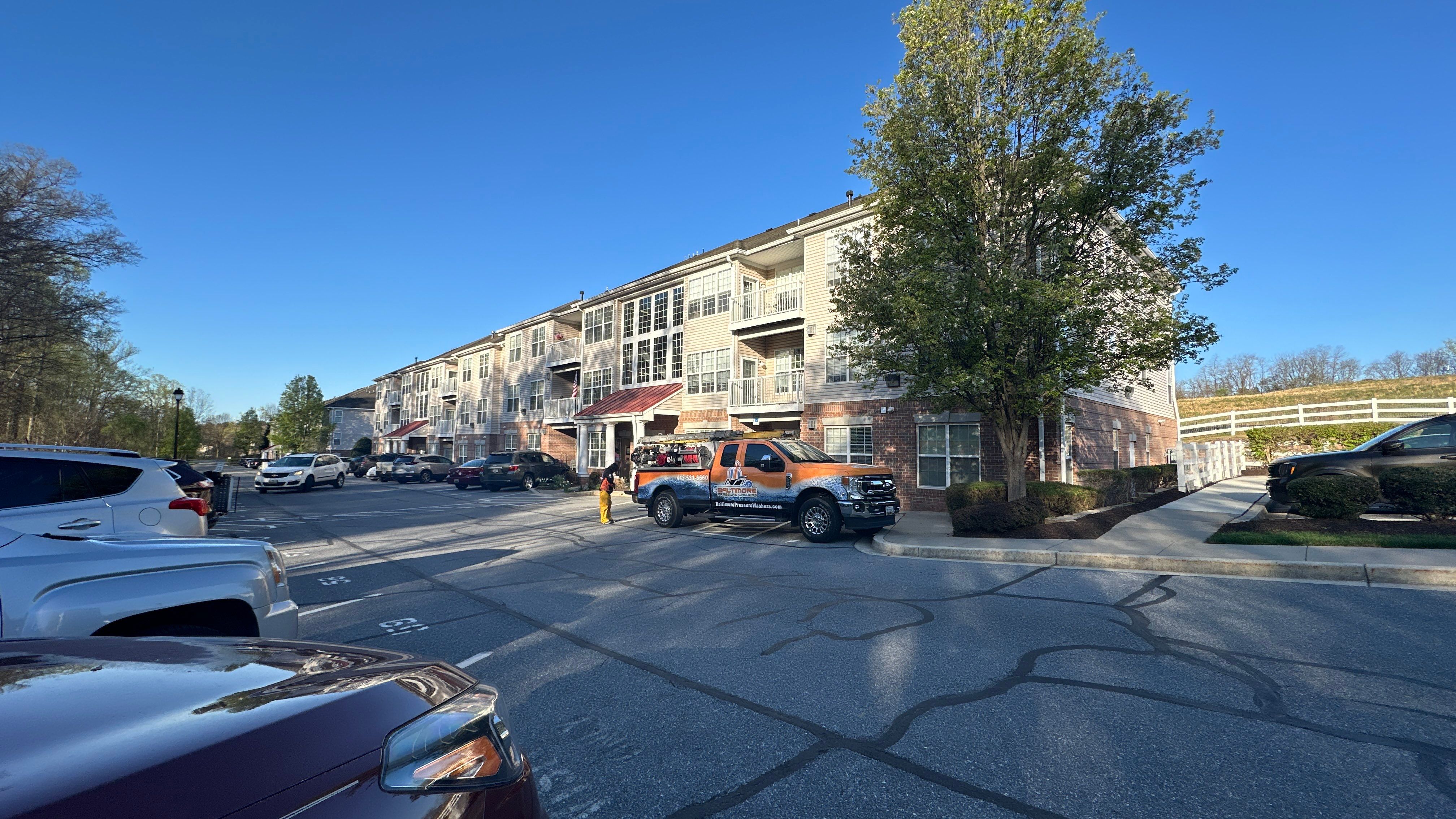 Multi-Family Facility Exterior Maintenance and Site Repairs in Eldersburg by Baltimore Pressure Washers Inc.