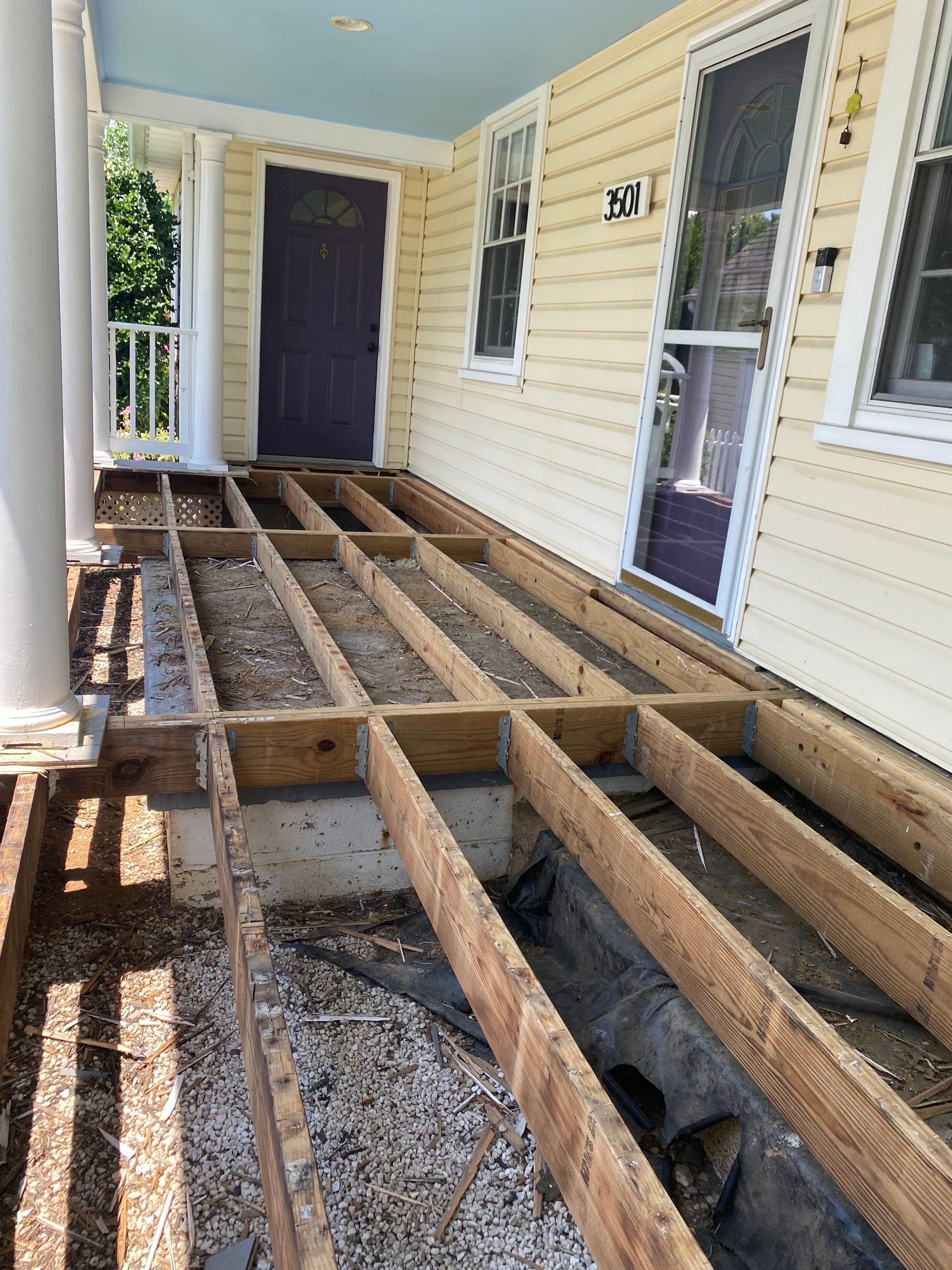 Front Porch Transformation using Timbertech Decking by The Smet Companies, LLC