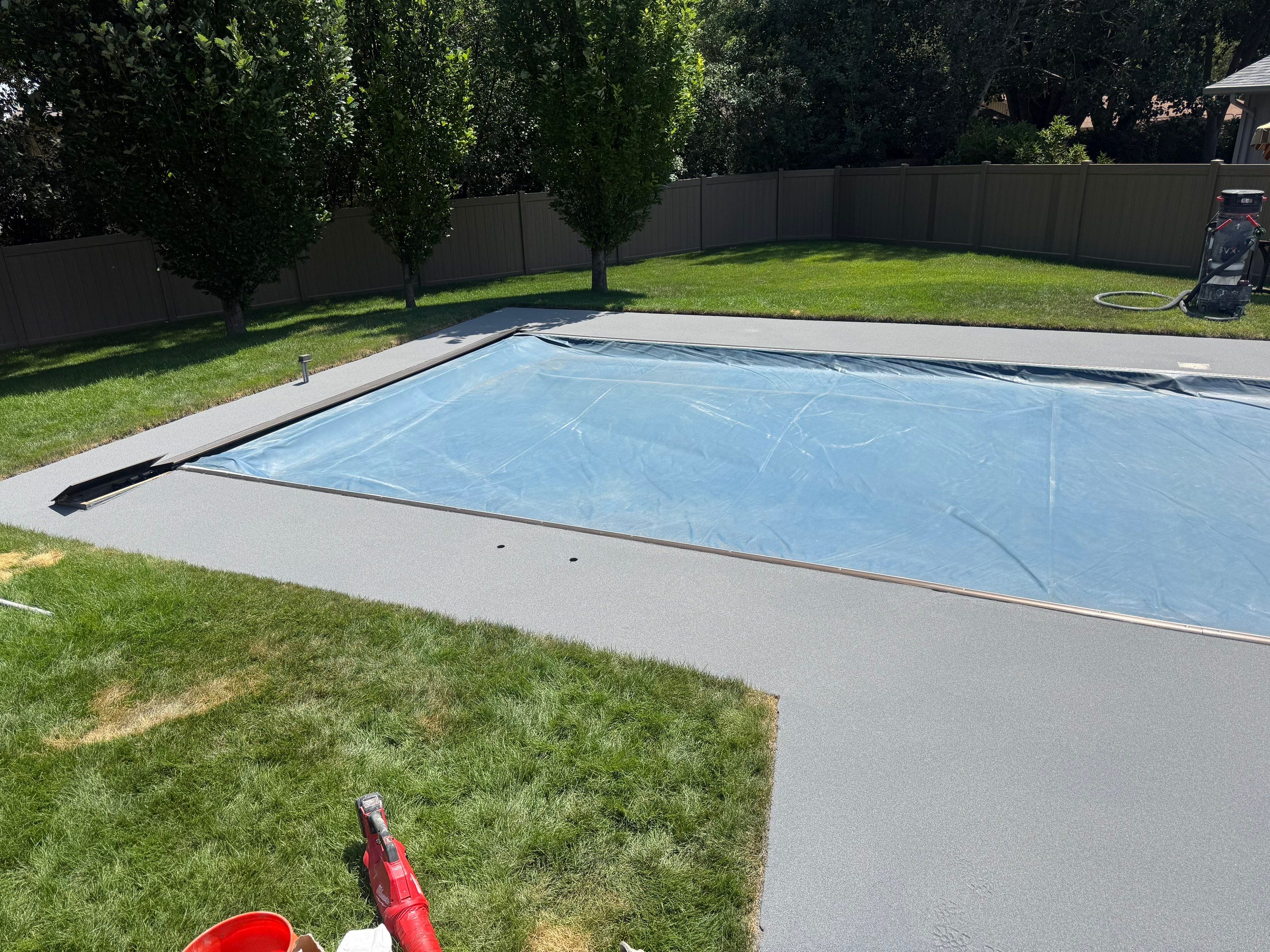 Residential Pool Deck Resurfacing in Sioux Falls by Select Painting, Coatings & Garage Cabinets