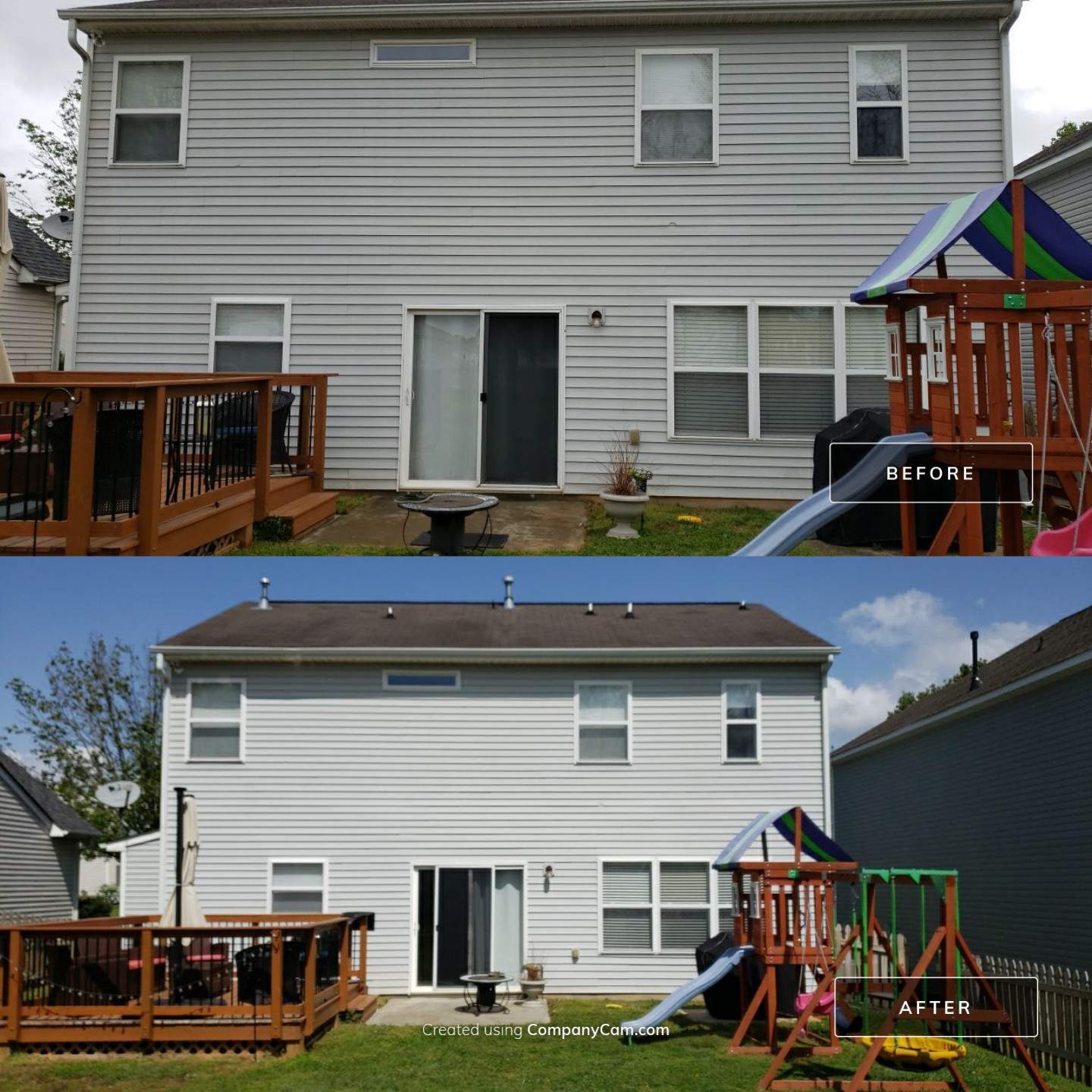 House Wash using cleaner by Power Wash Masters LLC