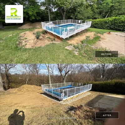 Pool Backfill, Grading, and Decorative Gravel Installation