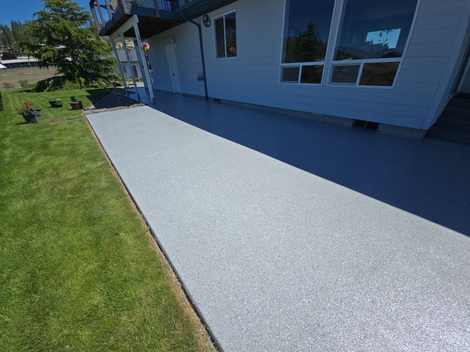 Patio Transformation using Battleship Hybrid by Croc Coatings, LLC