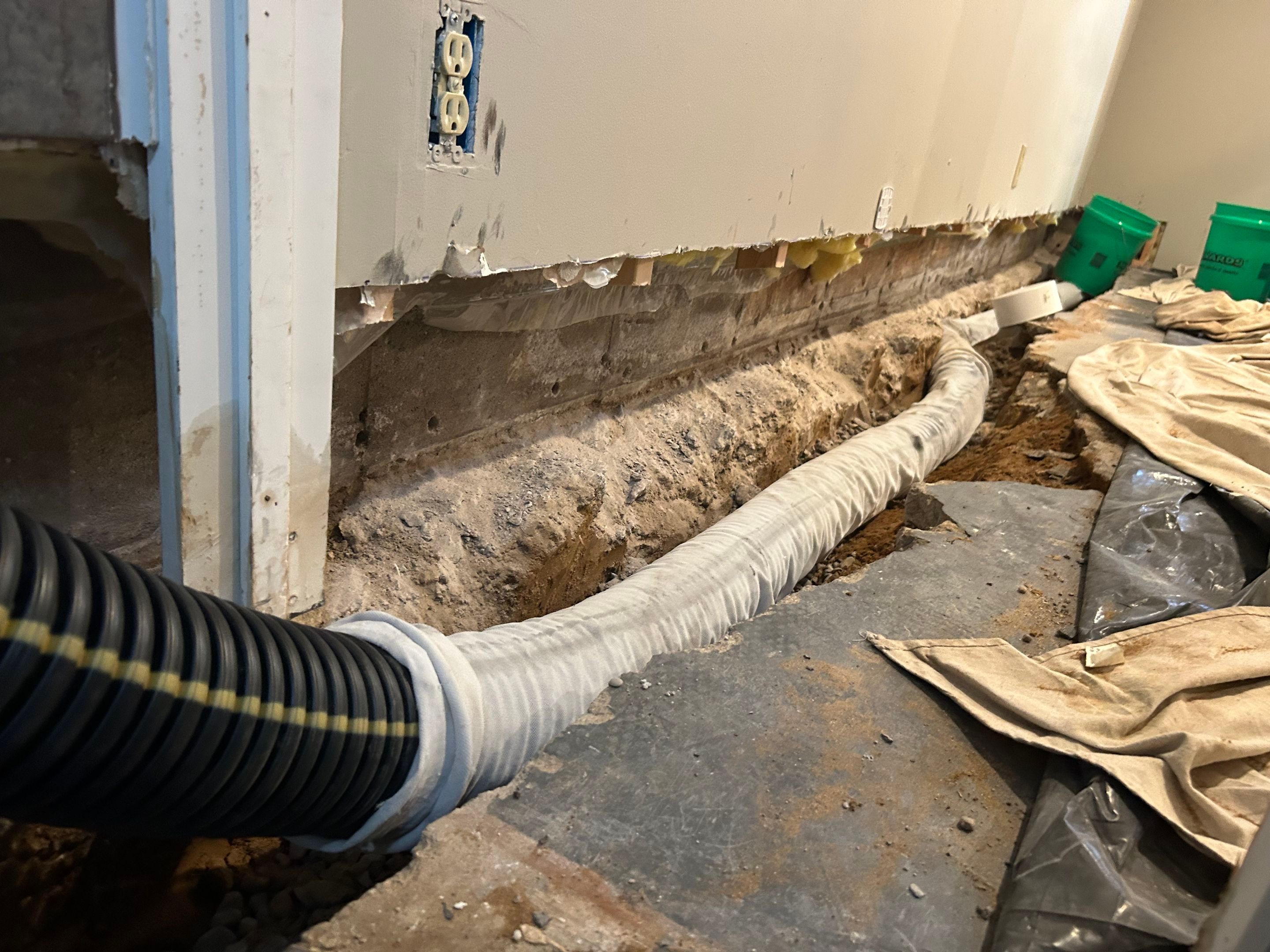 Drain Tile in Circle Pines by Waterproofing Northeast