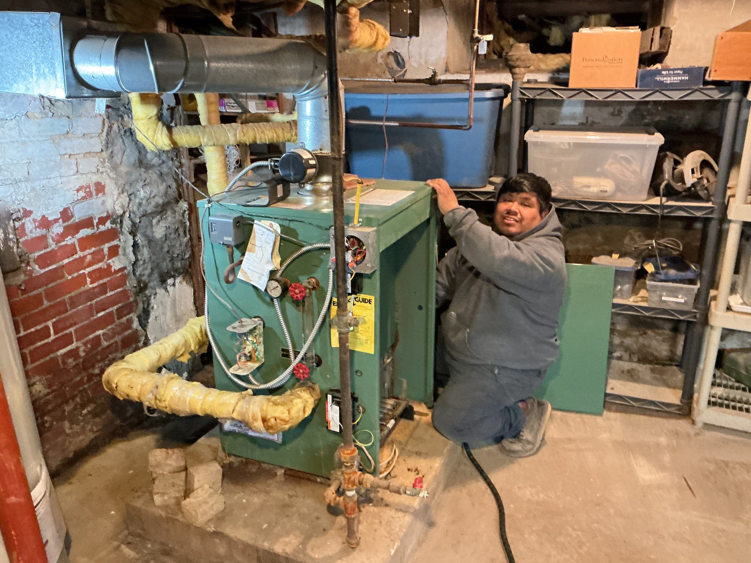 Steam Boiler Install In Strasburg by Elemental Heating and air conditioning LLC