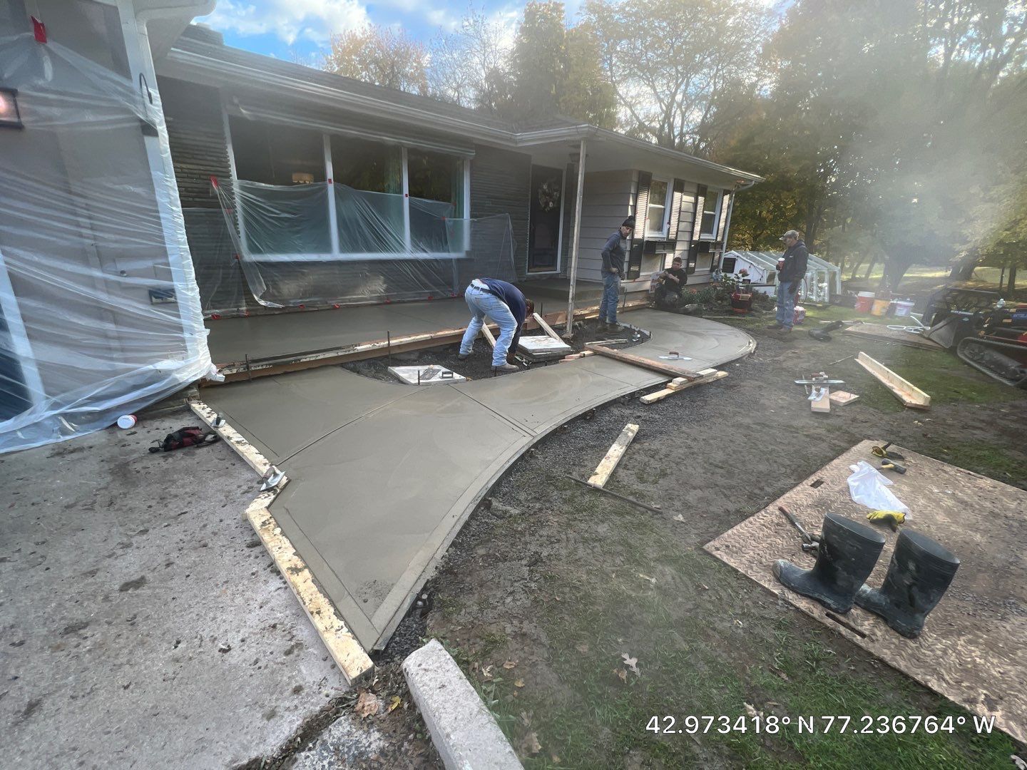 Broom Finish Porch and Walkway  by NG Masonry & Construction LLC