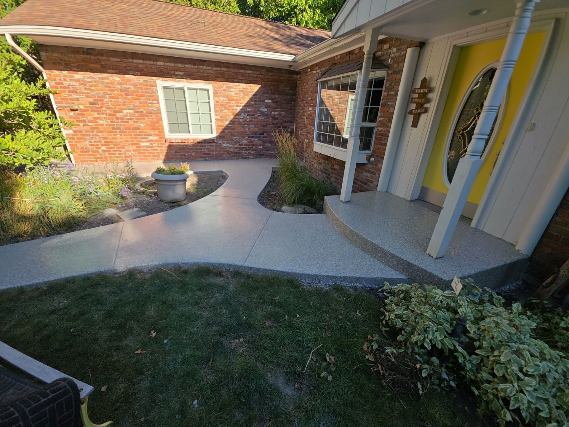 Entryway Transformation using Claystone Hybrid by Croc Coatings, LLC