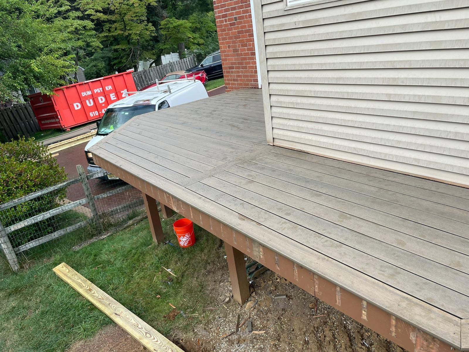 Deck Resurface using Deckorators Vista decking - color Dunnewood by deck guardian