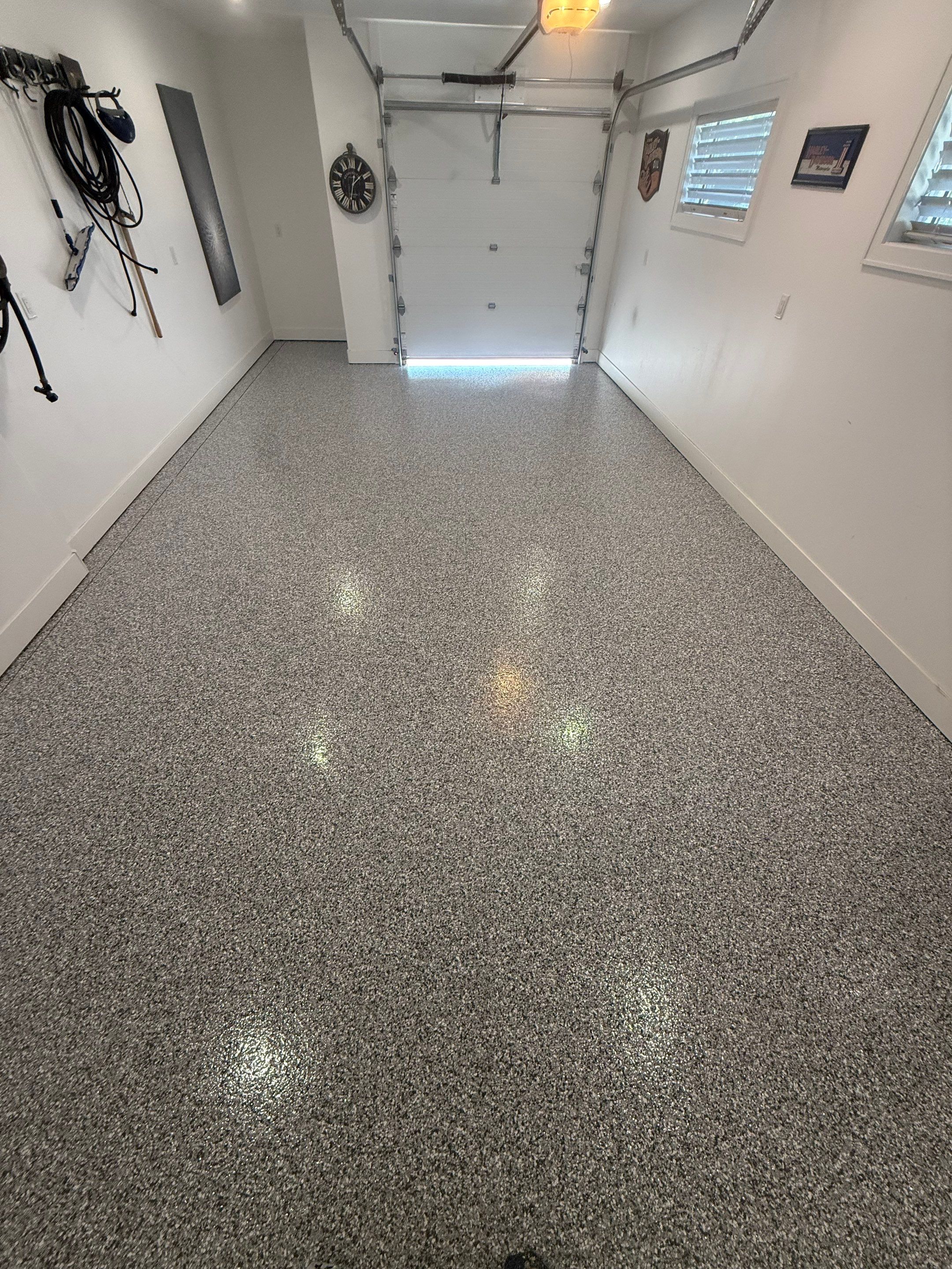 Gravel Flake Garage Floor Coating in Yankton by Select Painting, Coatings & Garage Cabinets